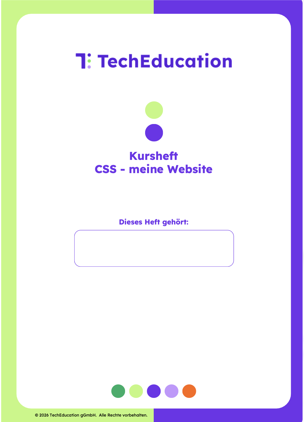 CSS meine Website Hefter