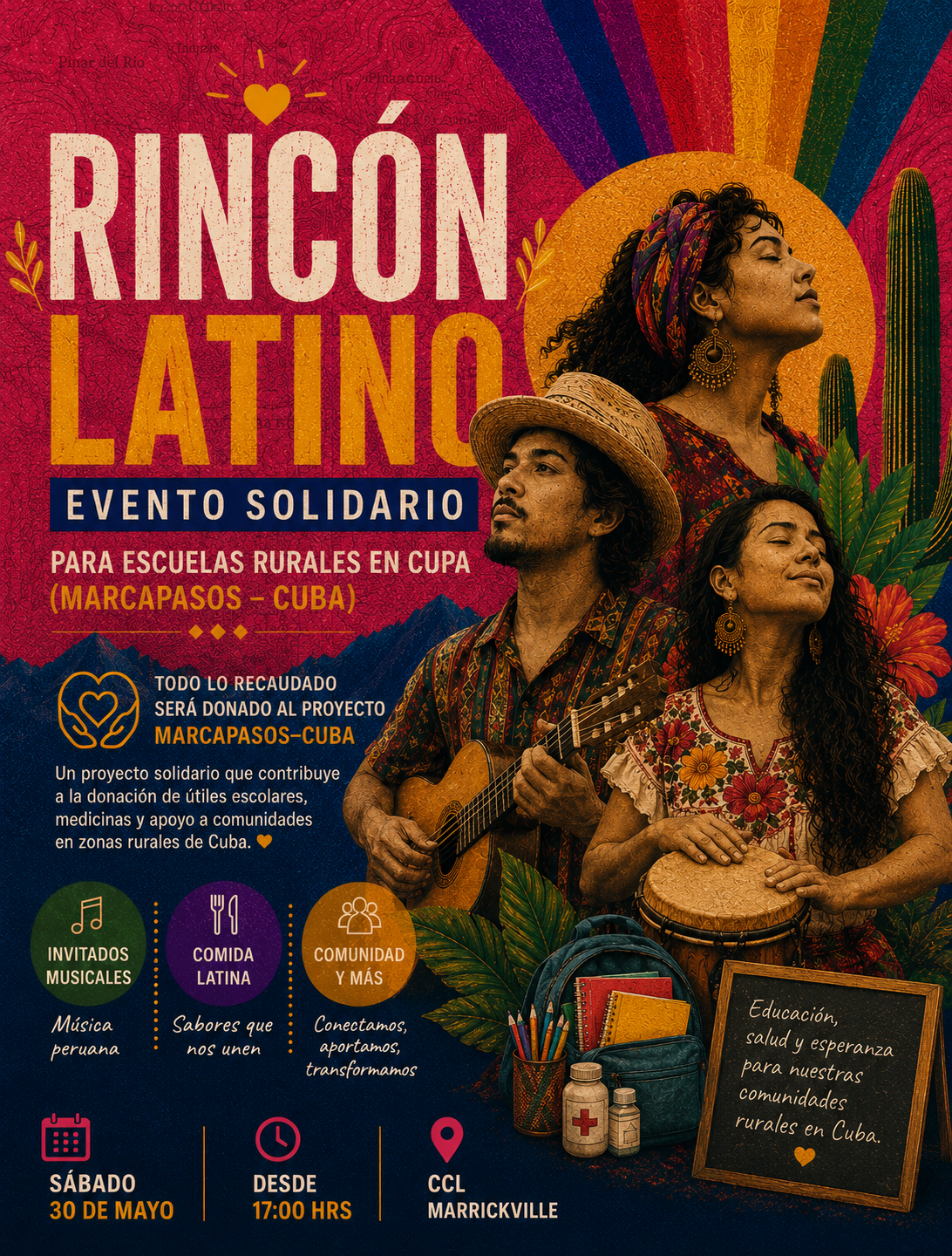 RINCÓN LATINO — EVENTO SOLIDARIO