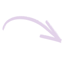 A black arrow pointing to the right, with a curved tail.