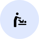 Icon of a person climbing stairs.
