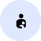 Icon of a person holding a baby