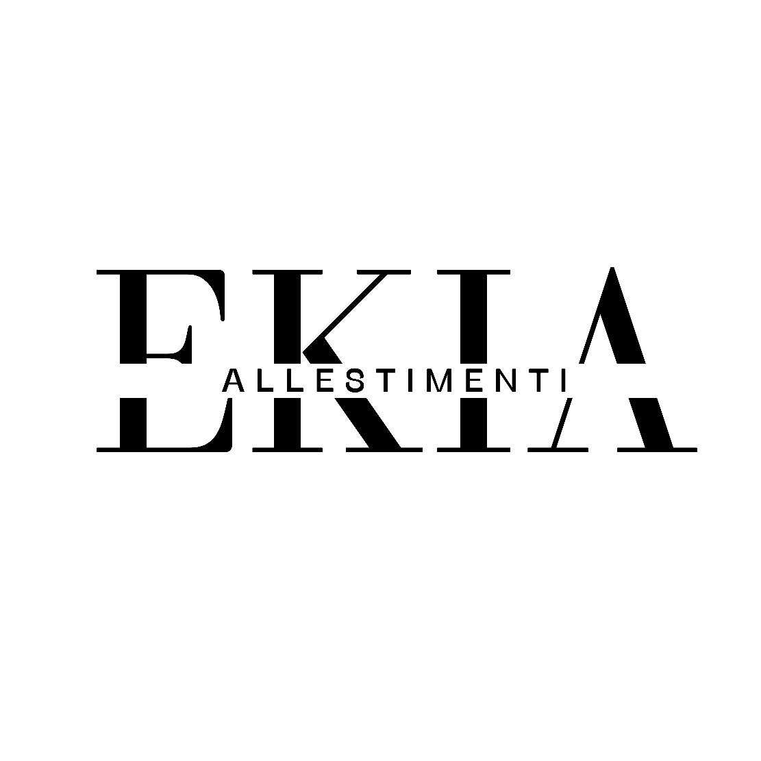 Logo di 'EIKA ALLESTIMENTI' con testo nero su sfondo bianco.
