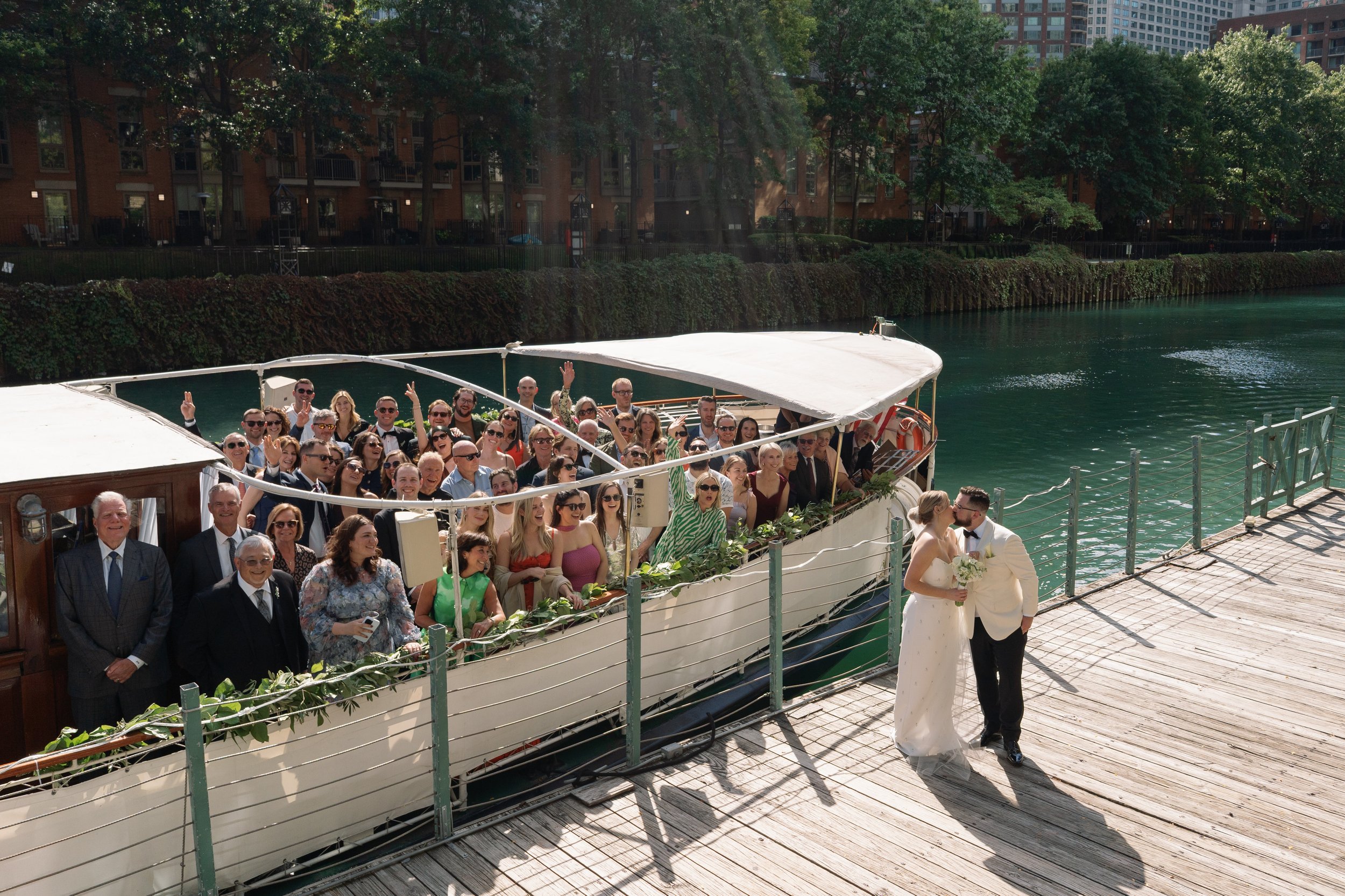 Chicago Line Cruise river wedding