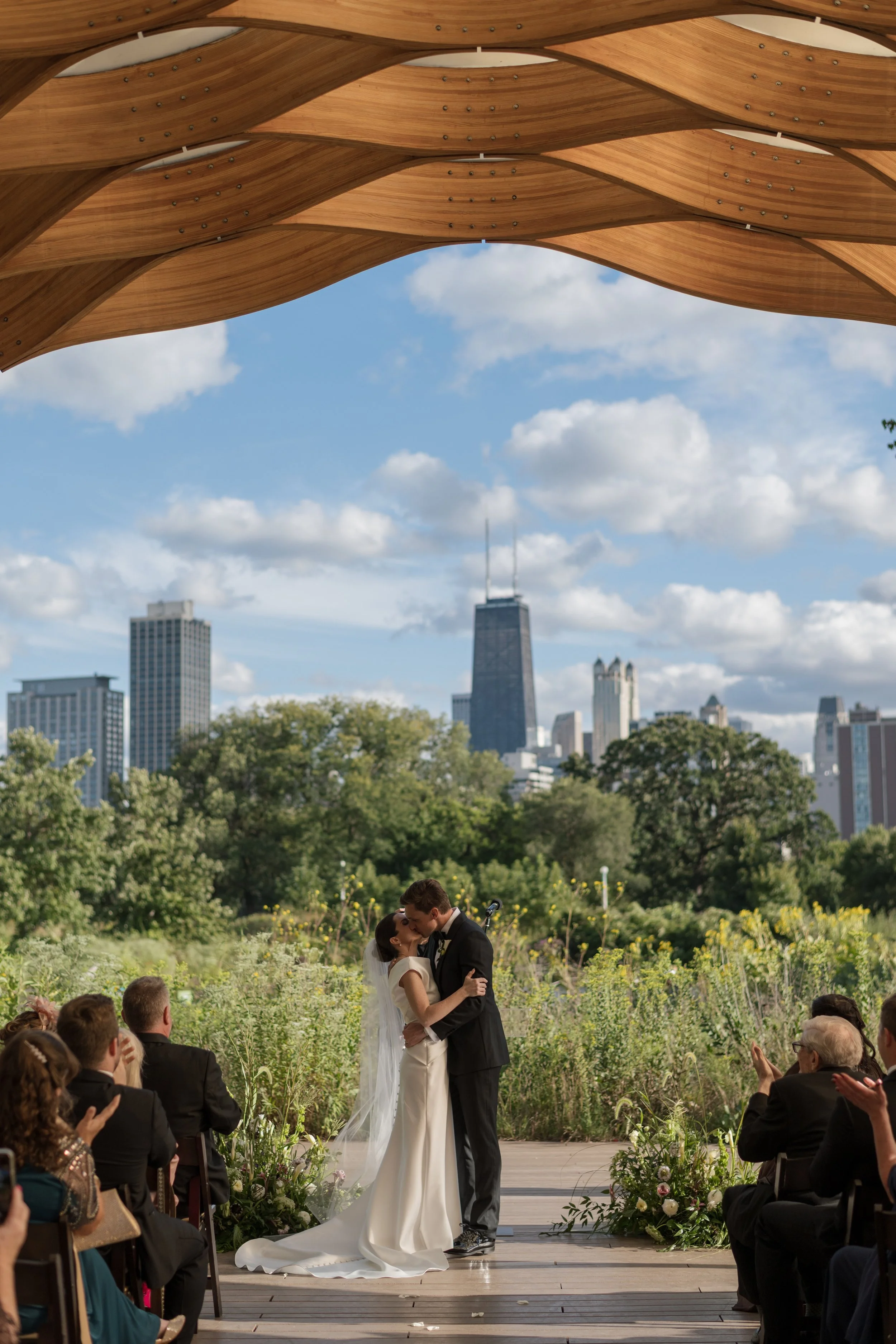 Cafe Brauer wedding ceremony in Lincoln Park