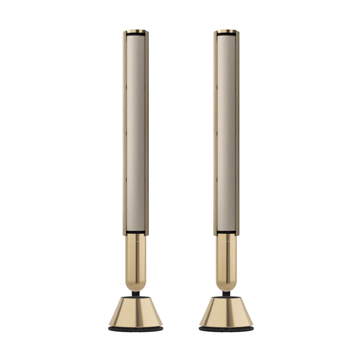 Beolab 28 gold tone light oak bodenstandfuss fux ag.webp