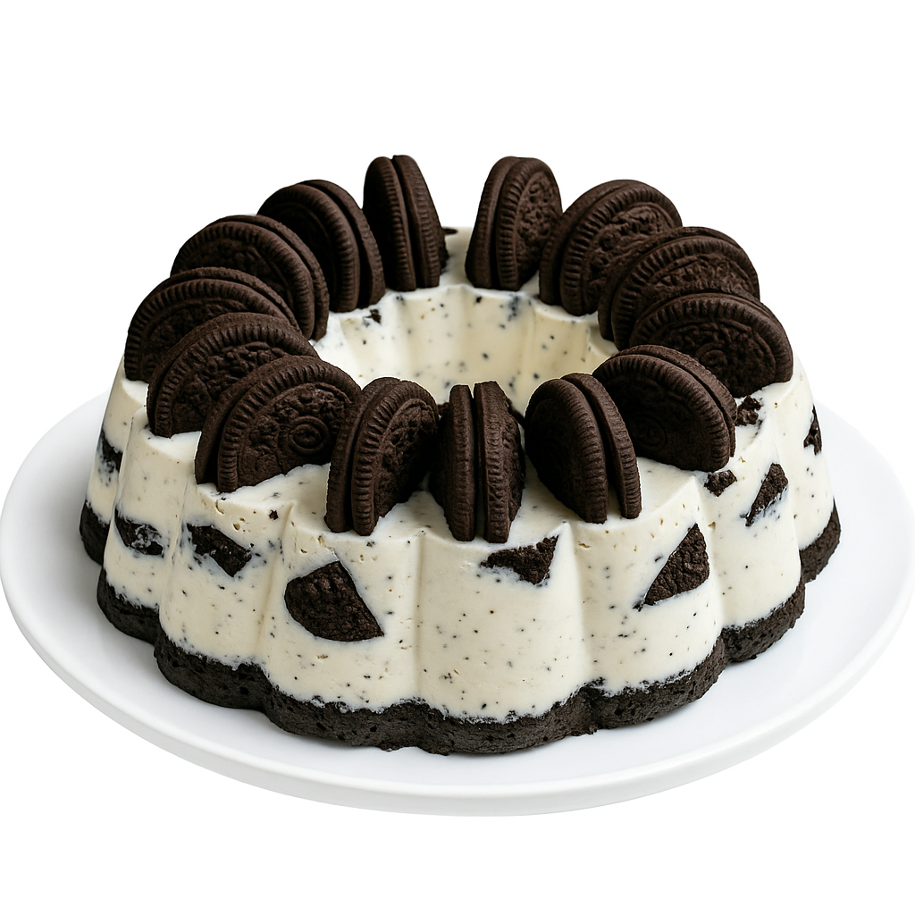 Tarta de gelatina de Galleta tipo Oreo
