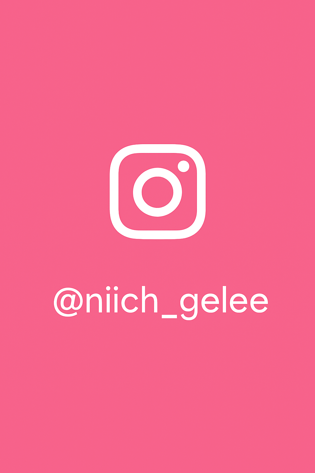 Logo de Instagram de @niich_glee con fondo rosa y logotipo de Instagram en el centro.