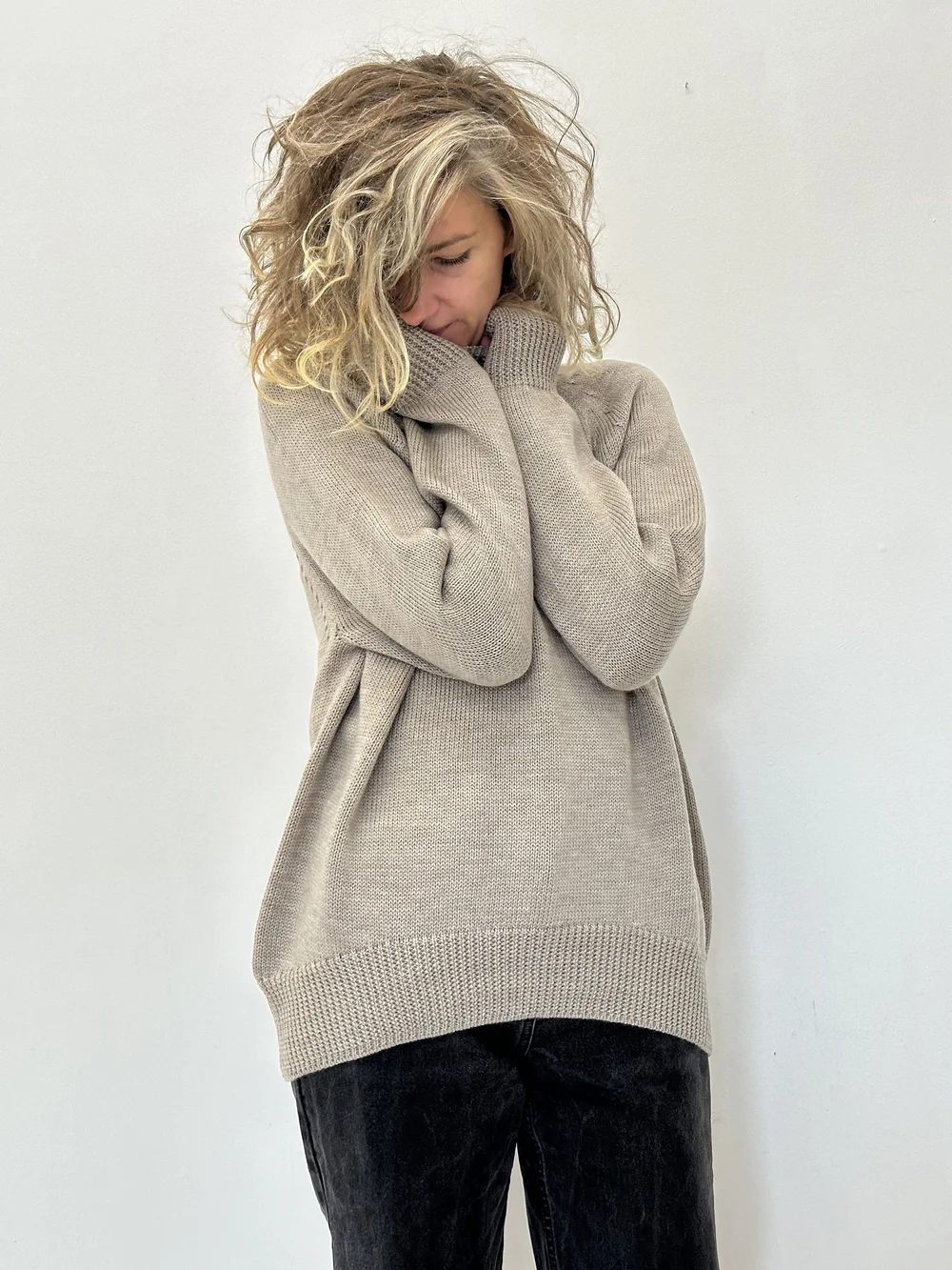 Oversized Wool Raglan Sweater
