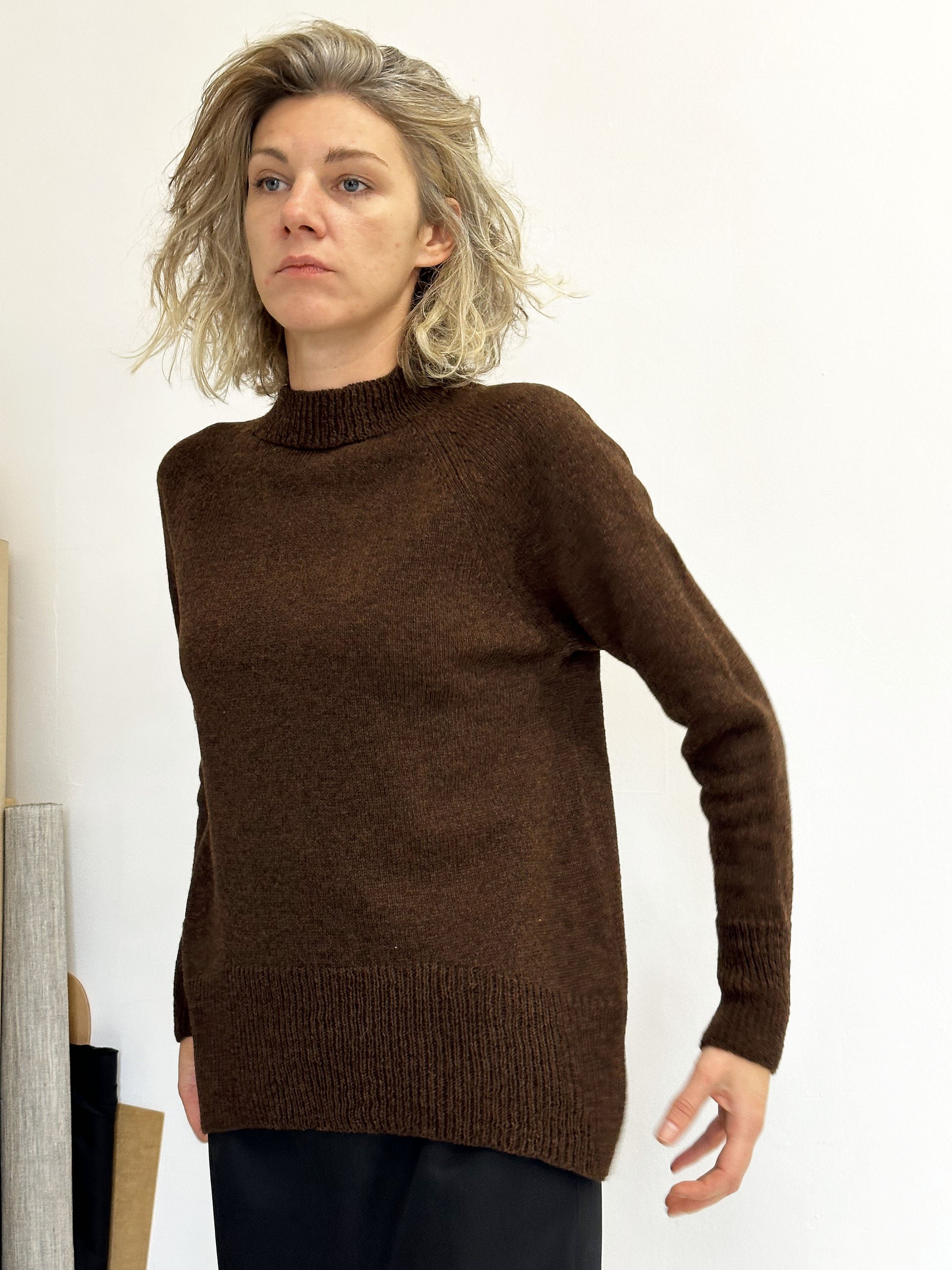 Lambswool Raglan Crew — Women’s Relaxed Jumper - lifestyle styling view