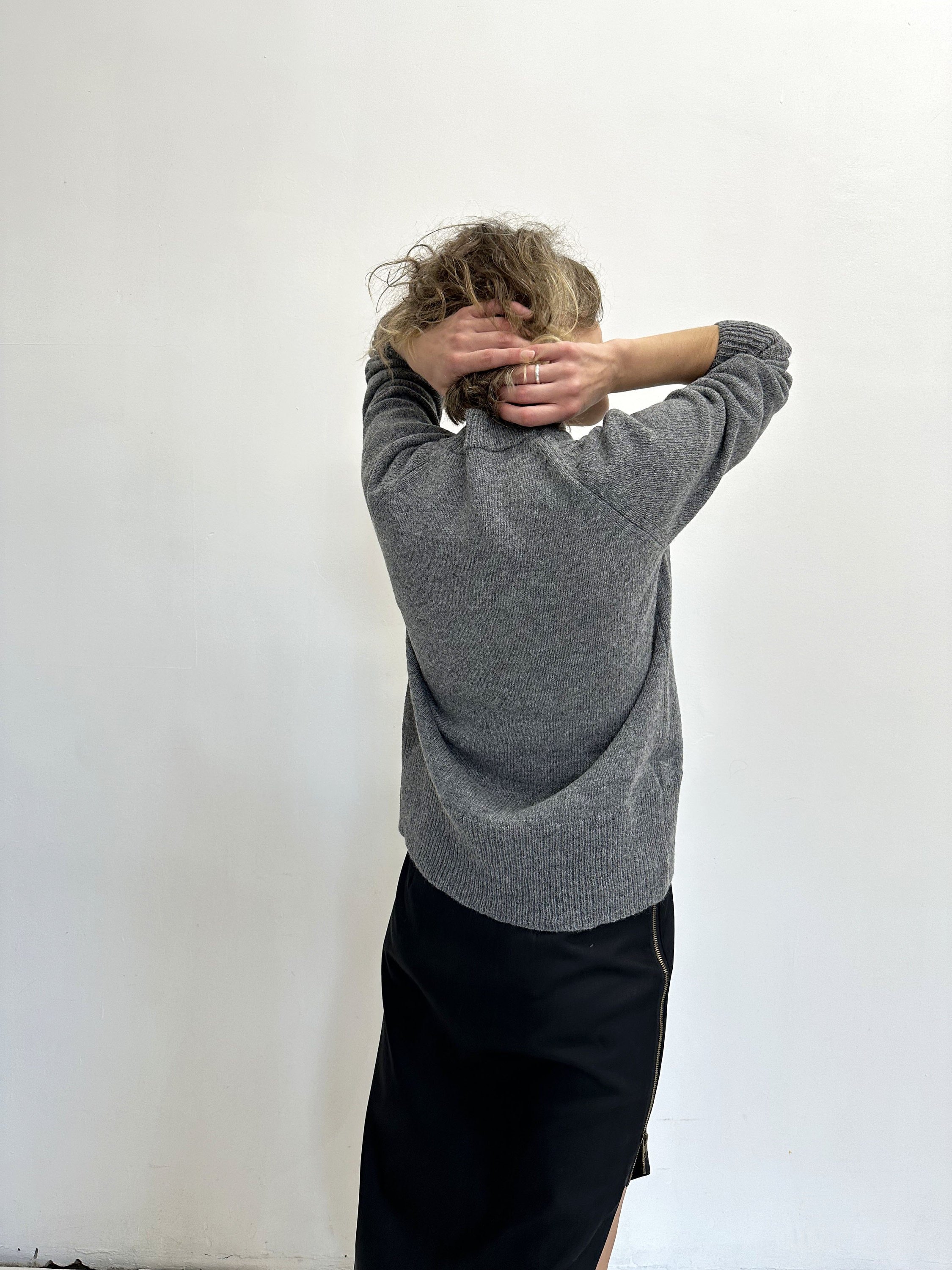 Lambswool Raglan Crew — Women’s Relaxed Jumper - lifestyle styling view