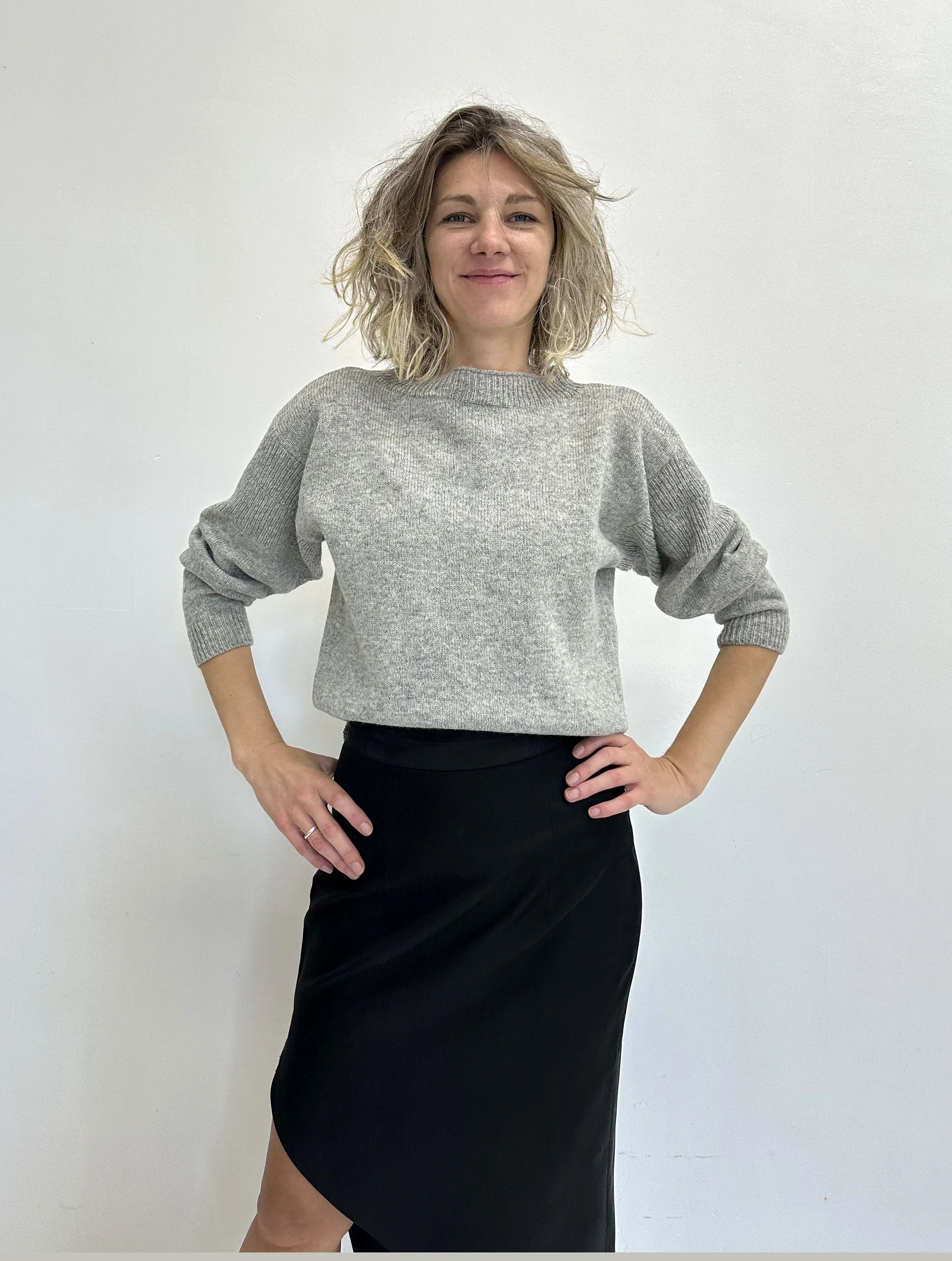 Pure Wool Side-Slit Sweater - additional view 1