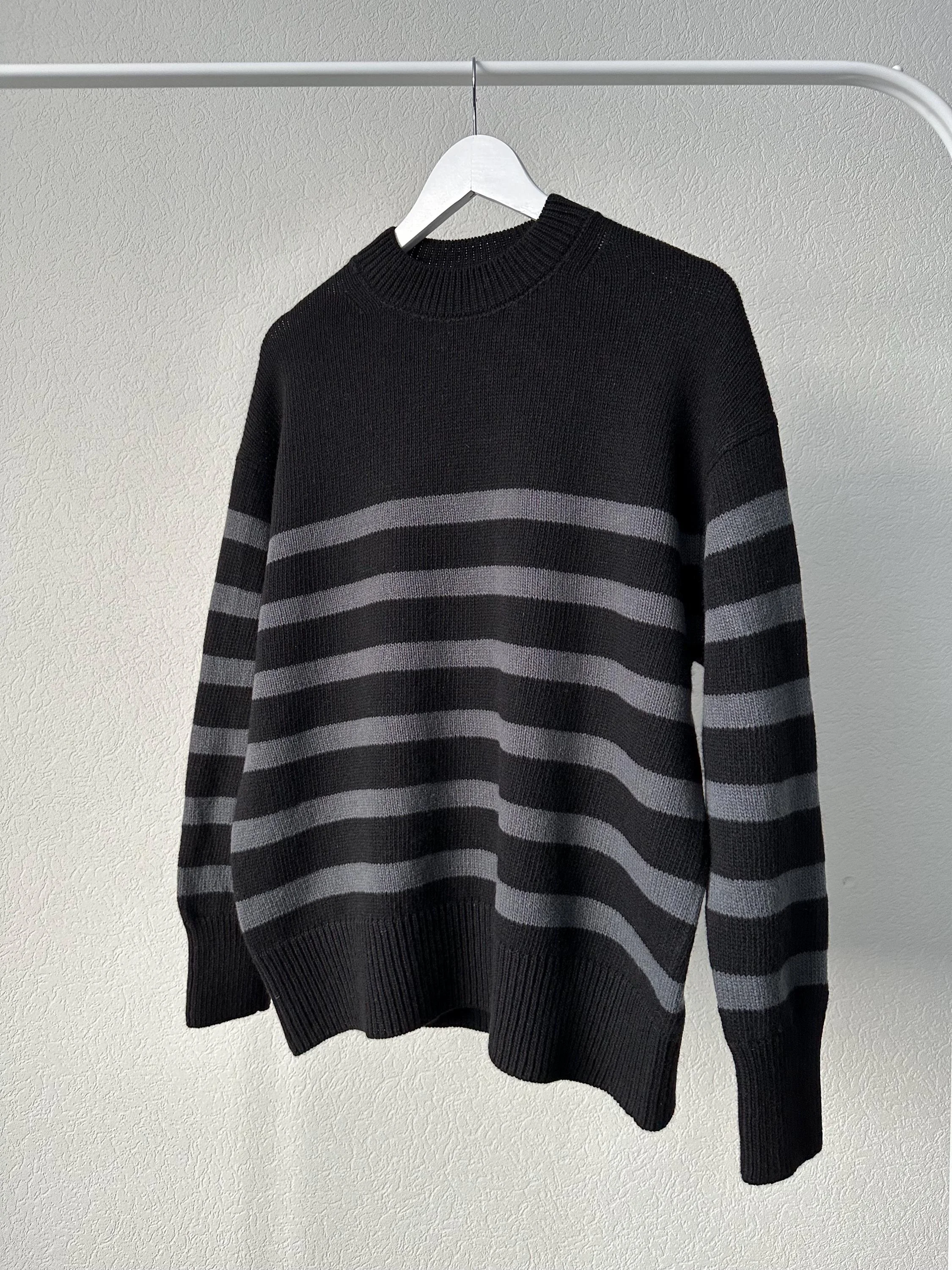 Merino Striped Oversized Sweater — Women’s Jumper - back view detail
