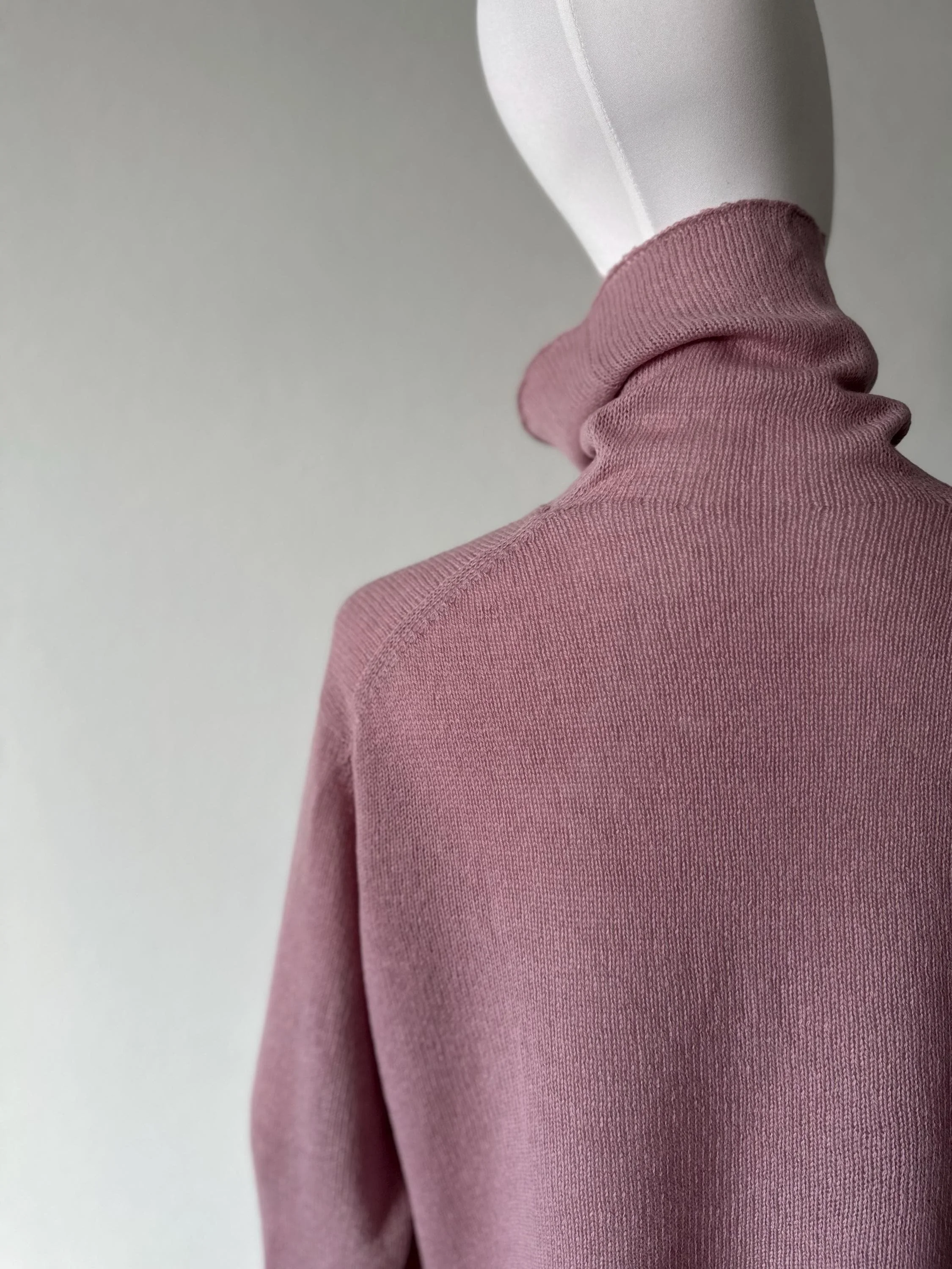 Merino Turtleneck — Women’s Lightweight Knit - close-up detail view