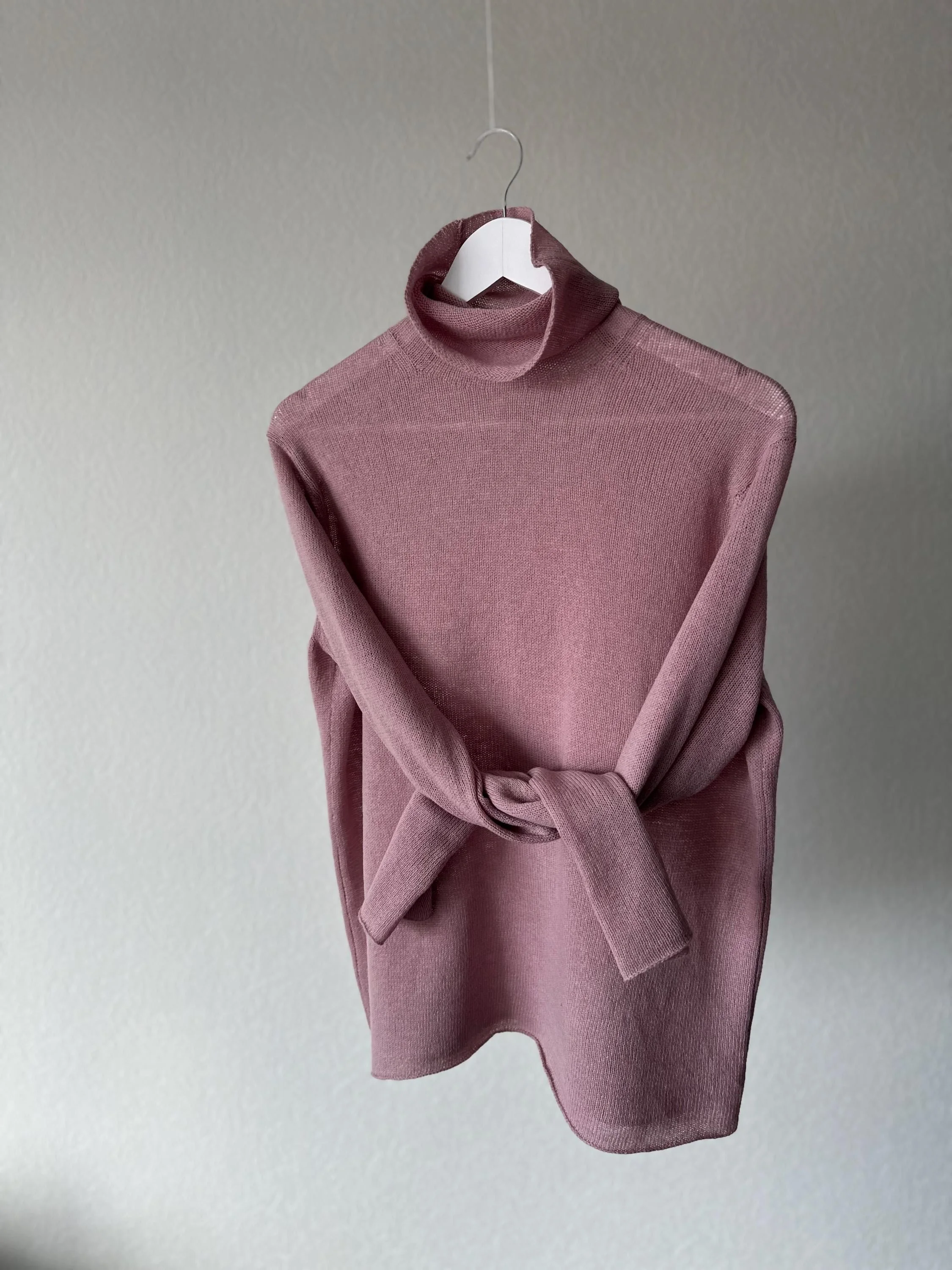 Merino Turtleneck — Women’s Lightweight Knit - side angle view