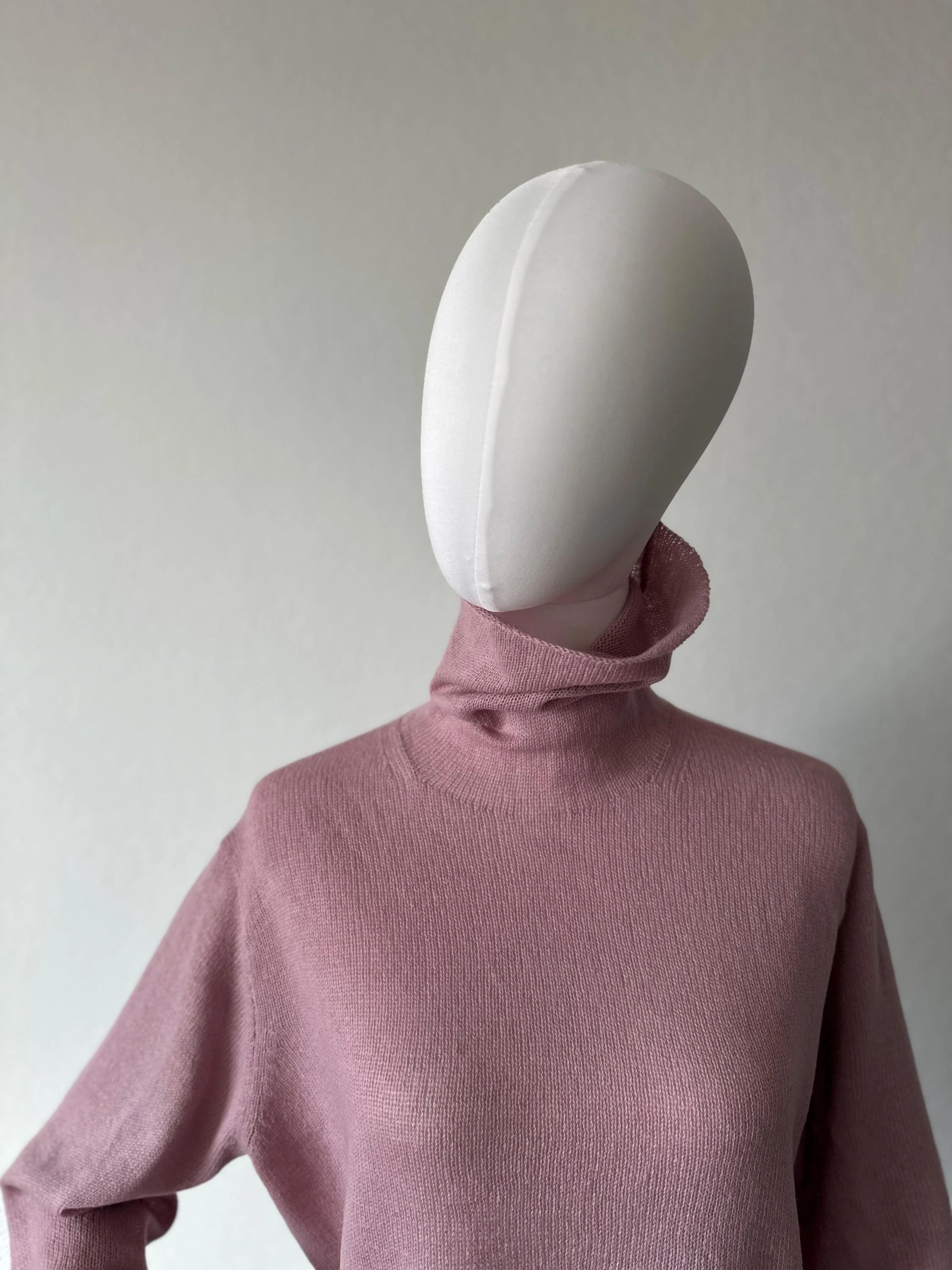 Merino Turtleneck — Women’s Lightweight Knit - back view detail