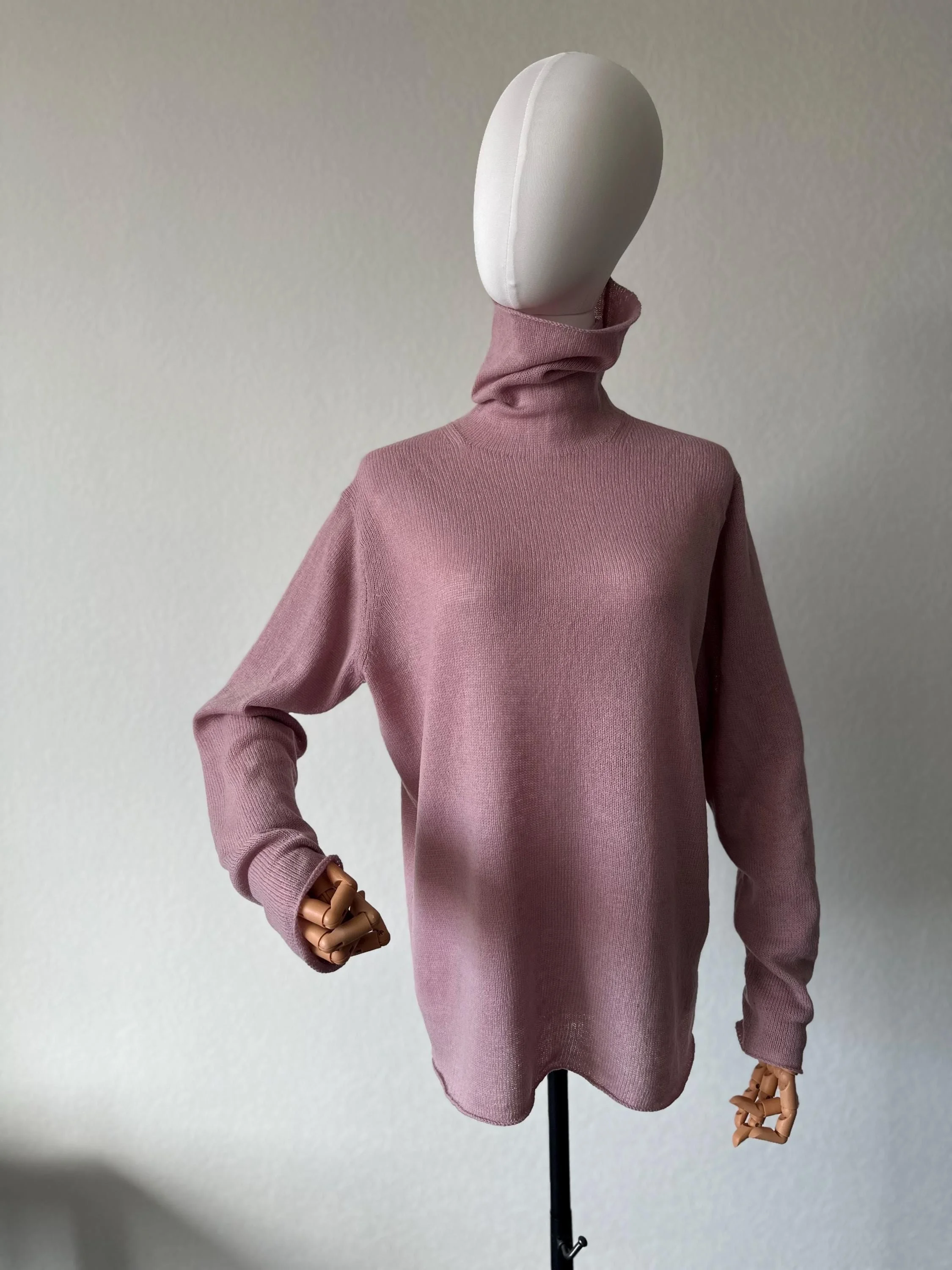 Merino Turtleneck — Women’s Lightweight Knit - lifestyle styling view