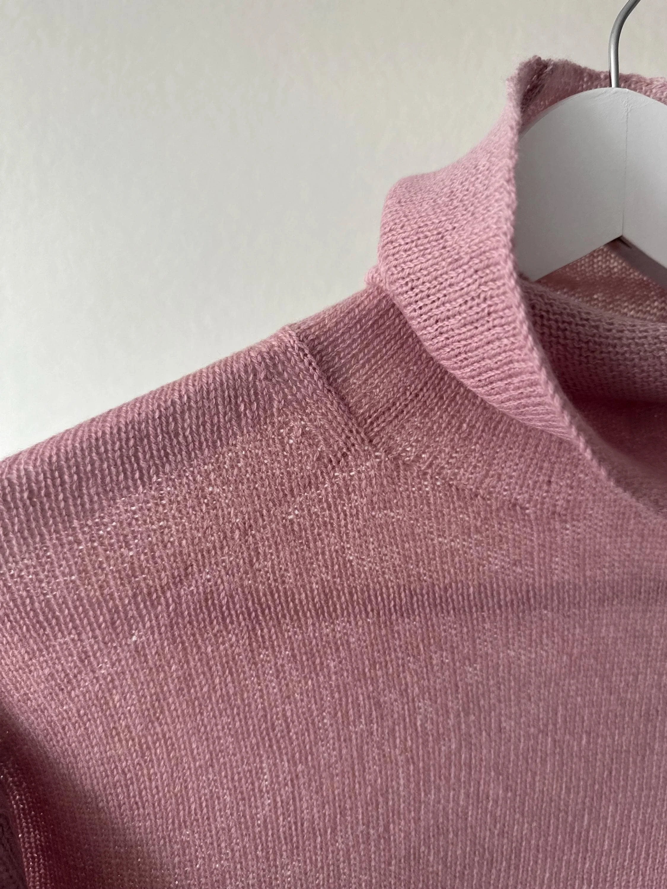 Merino Turtleneck — Women’s Lightweight Knit - texture and material detail