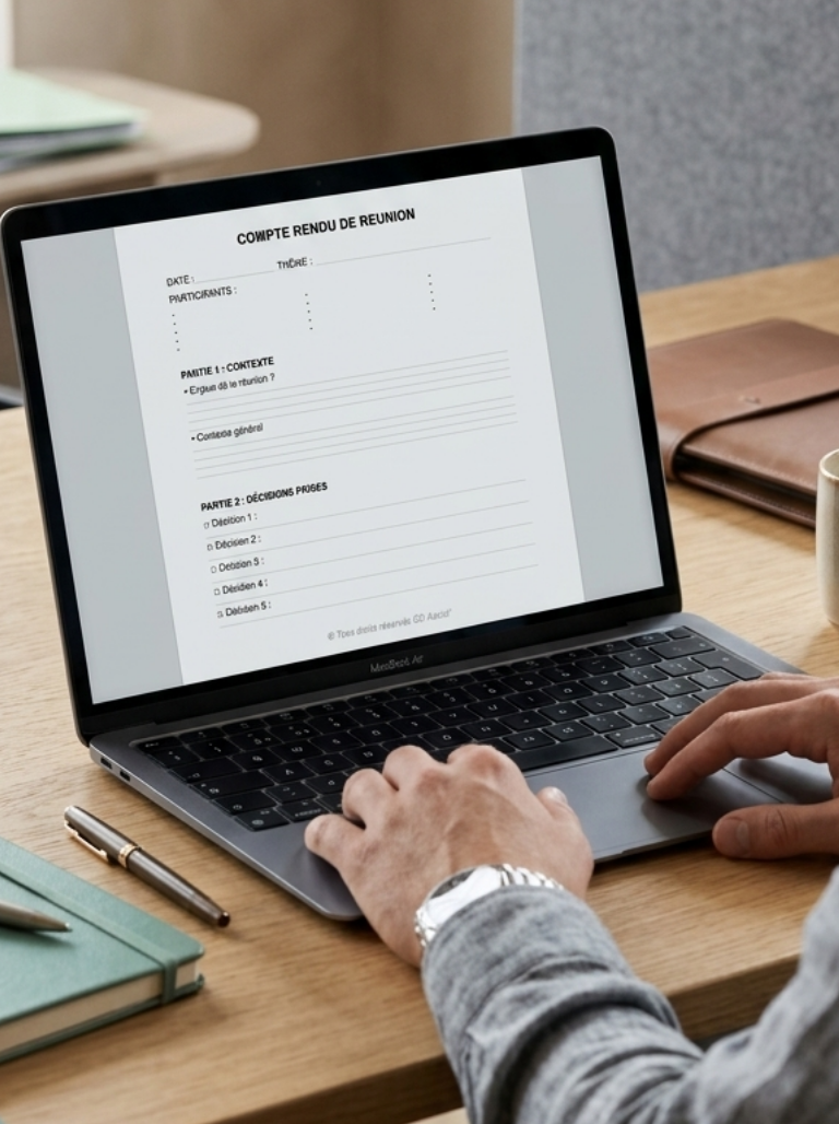 Compte rendu de réunion : Modèle prêt à l'emploi