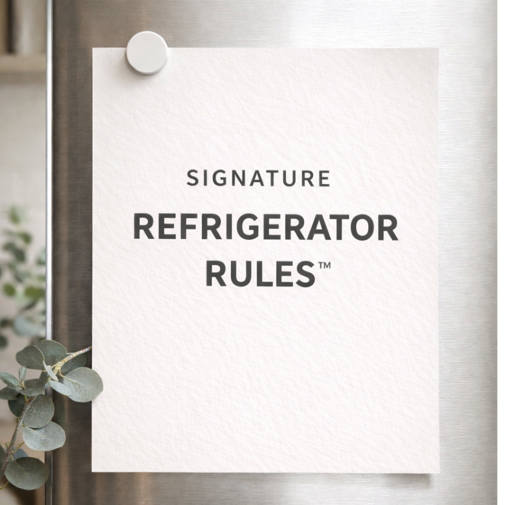 Signature Refrigerator Rules™