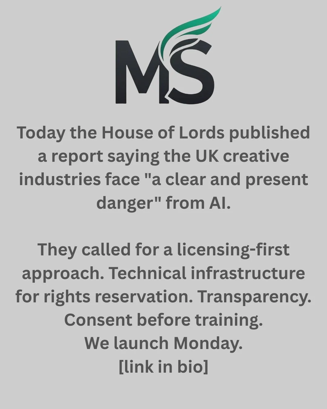 We welcome the report and the positioning for a fair, accessible, consent-based and ethical use of creative works in all forms. Let's hope the announcement due on the 18th March echoes this direction!

We've built the infrastructure to support exactl