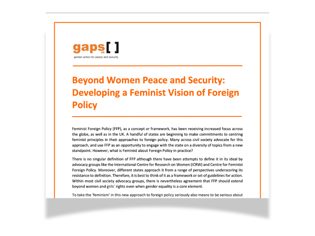 Beyond Women, Peace and Security: Developing a Feminist Vision of Foreign Policy