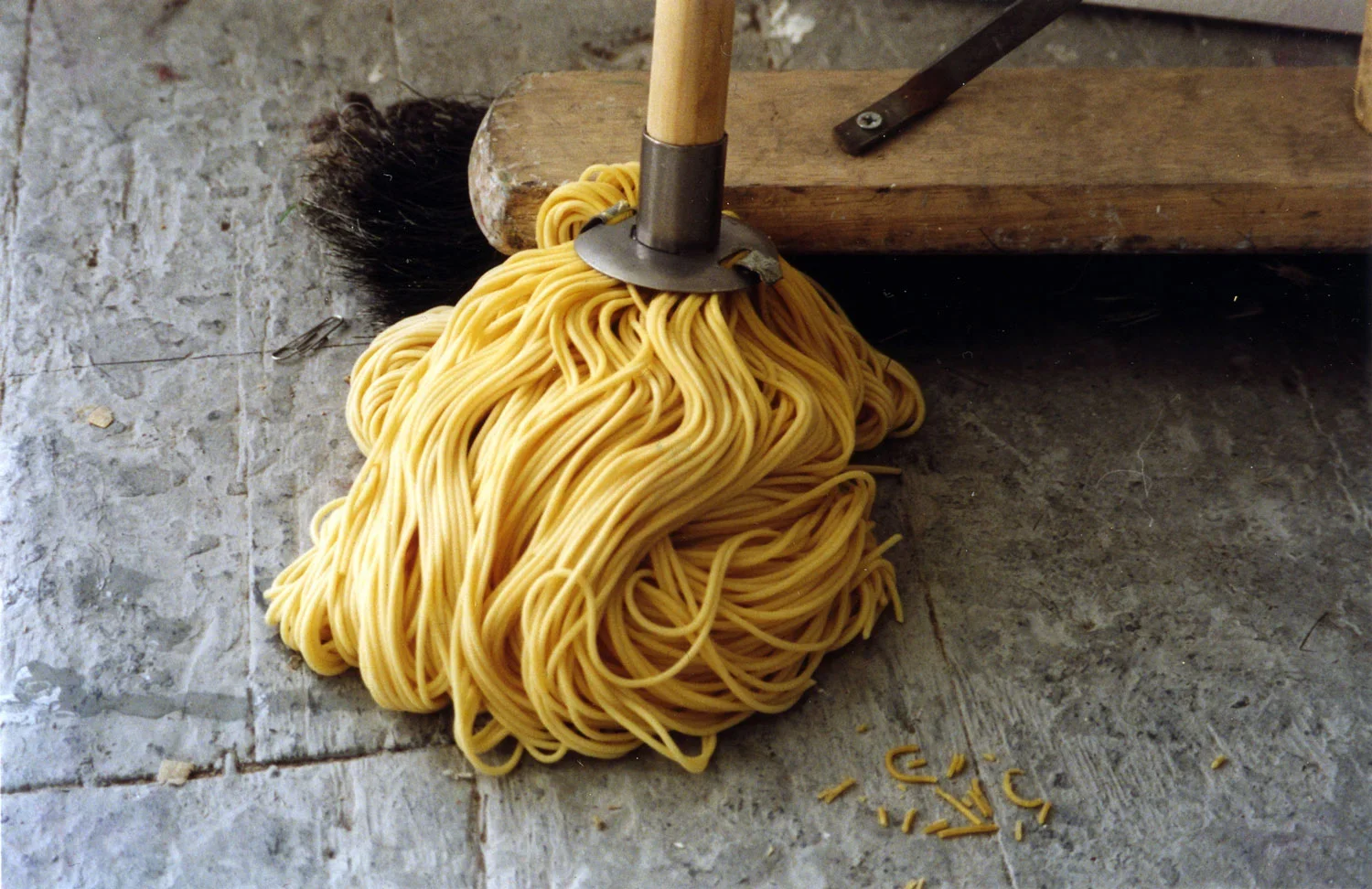  Spaghetti Mop  
Dimensions variable 
Spaghetti and mop handle 
2001
