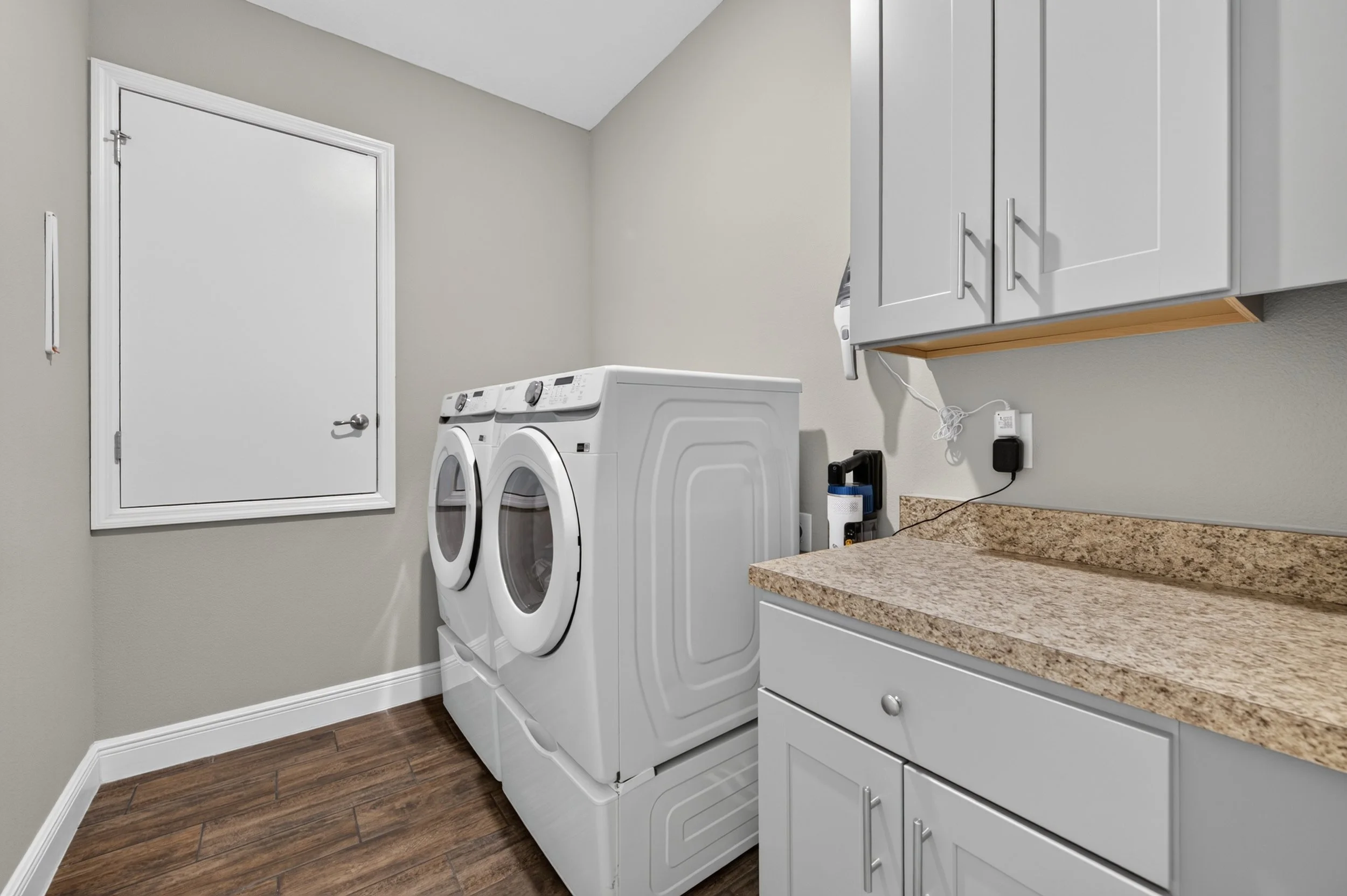 Inside laundry room 