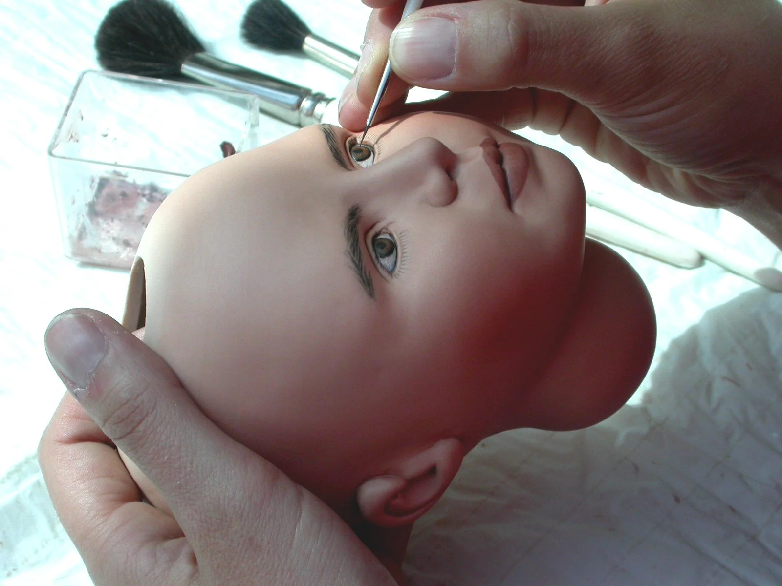 Martine Jansen - painting doll.JPG