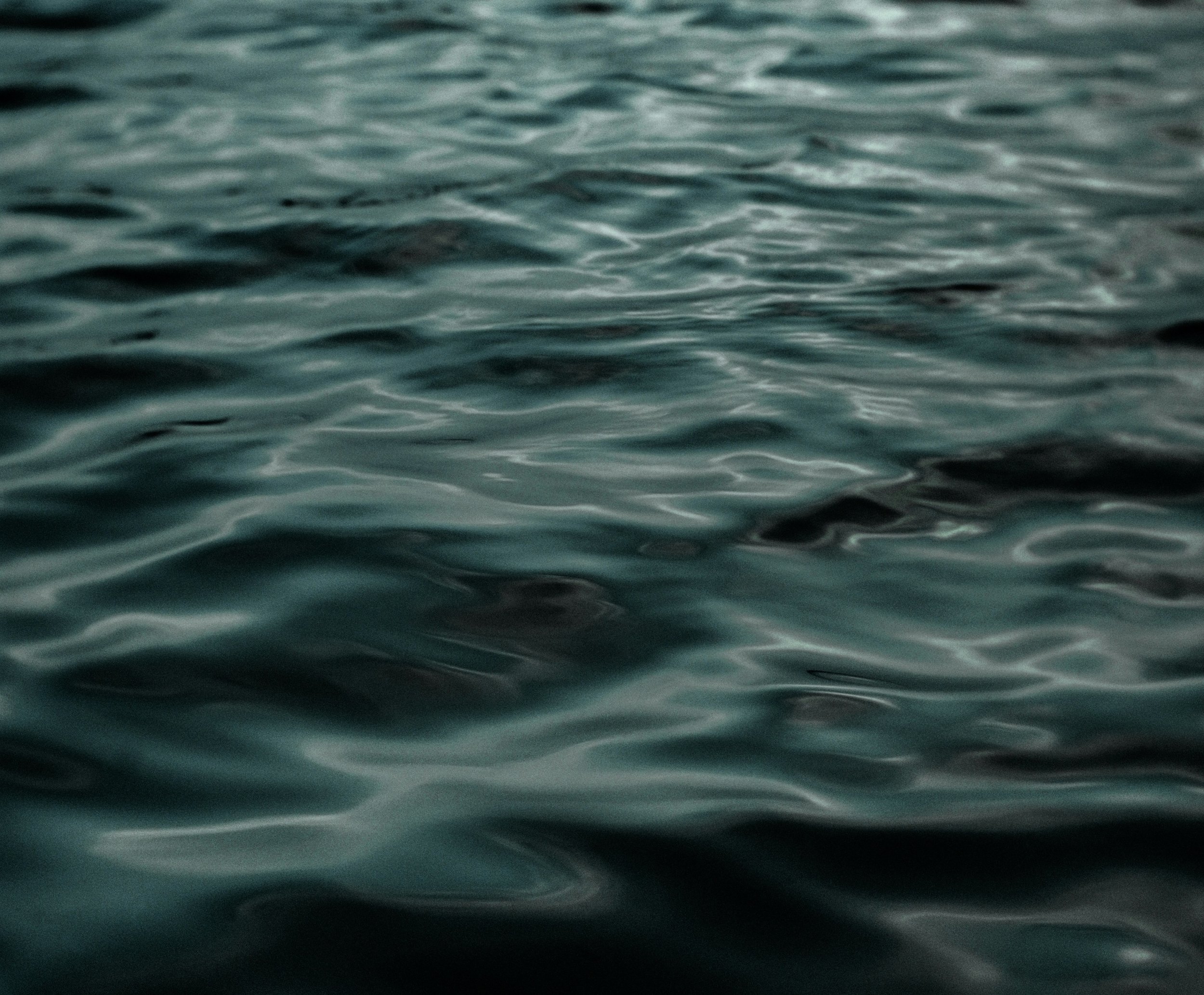 Rippling open water surface in cool conditions.