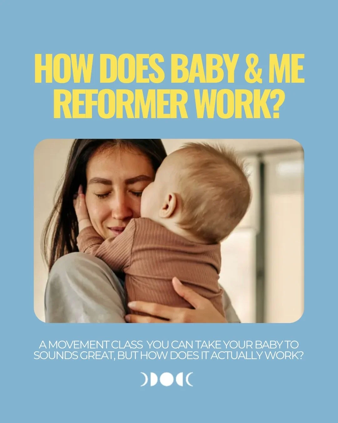 Our Baby &amp; Me Reformer classes are built around the reality of postnatal life.

✔ Baby stays close
✔ Pause anytime to feed, change or soothe
✔ Calm, relaxed and supportive environment
✔ Gentle reformer Pilates tailored to your postnatal period 

