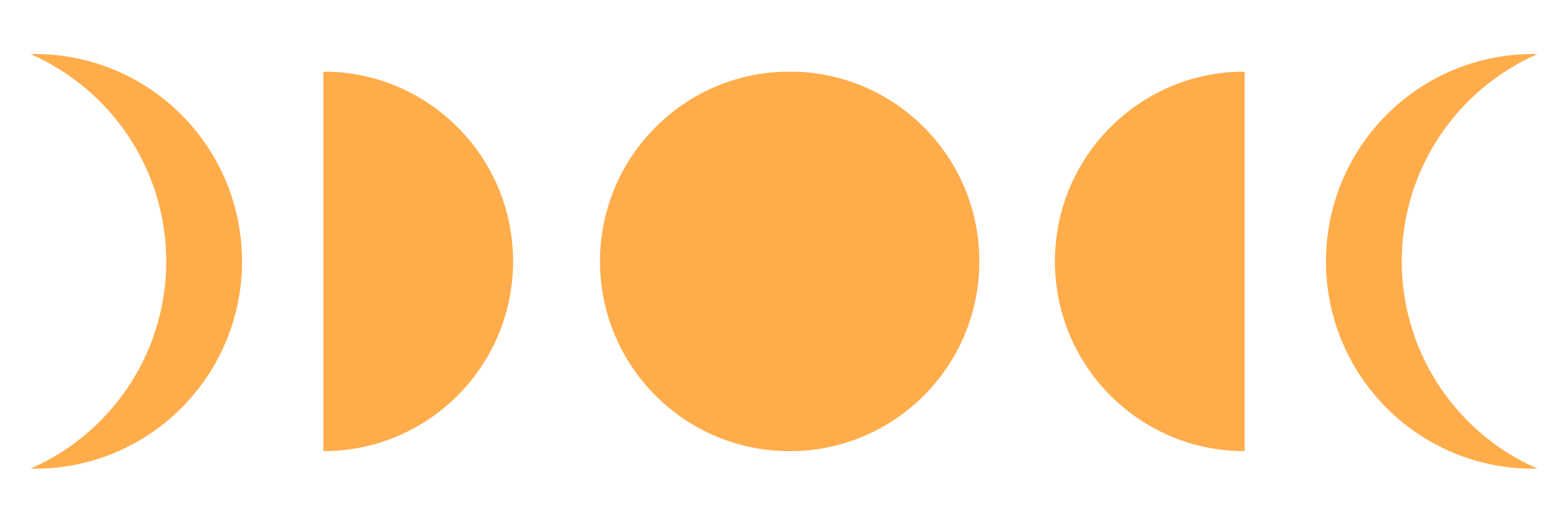 Dodie logo with stylized crescent moon shapes and a circle in the center, all in orange on a black background.