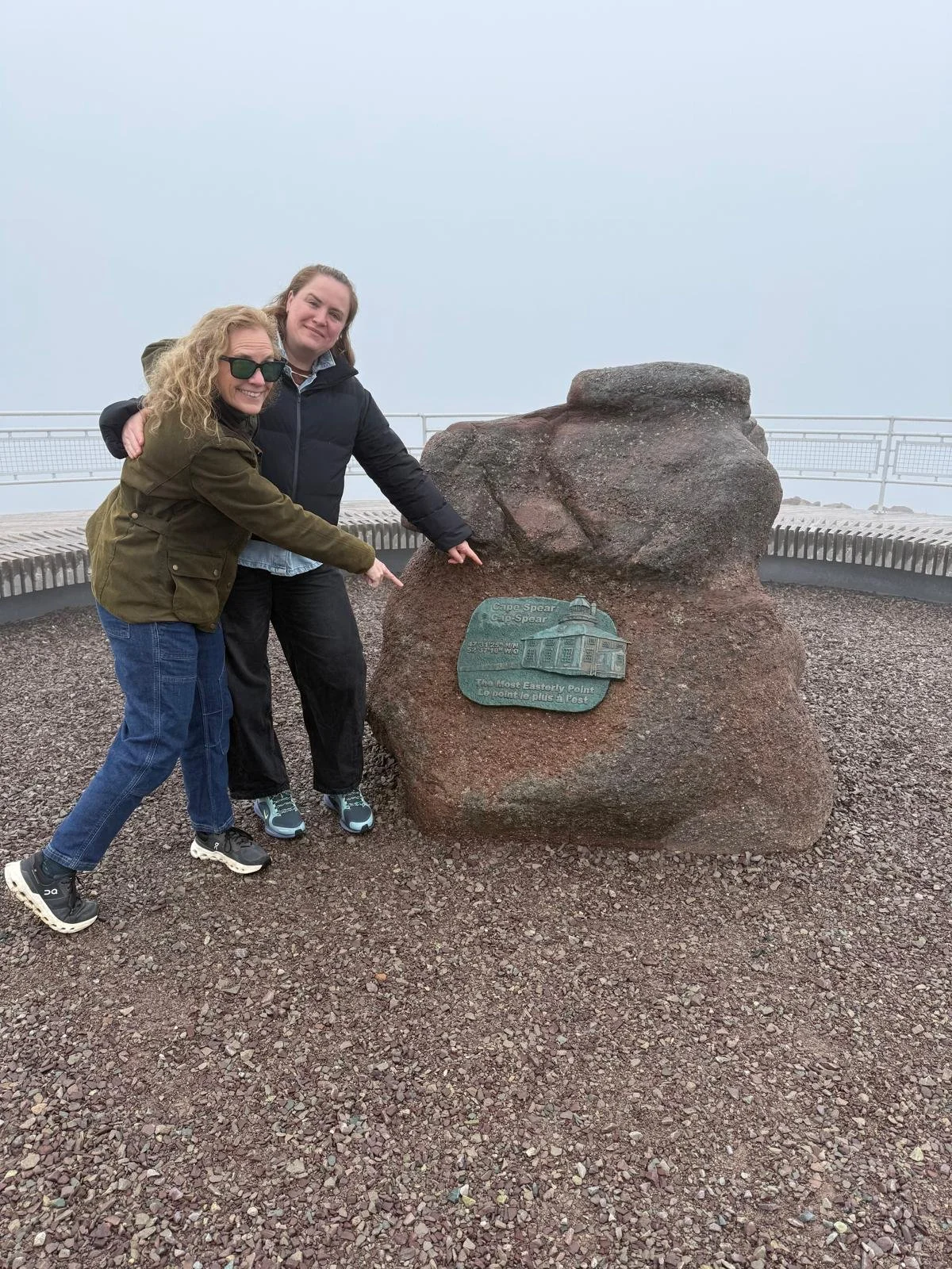 Lisa and Hannah at Cape Spear.