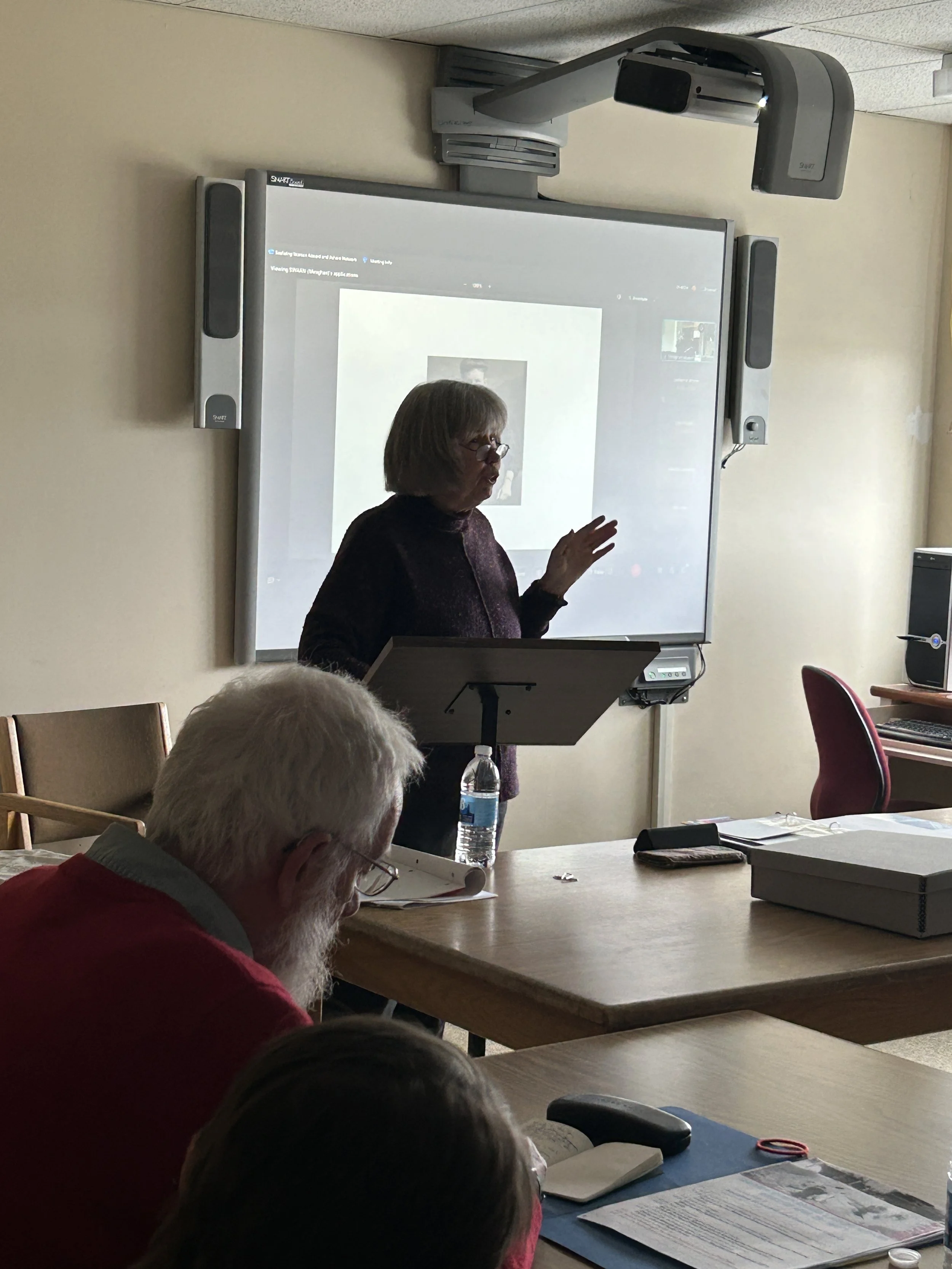 Margaret J. Dixon (Ind.) presenting her research on May 1.