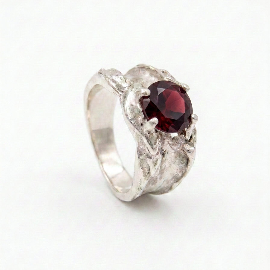 ANILLO METAMORPHOSIS GRANATE