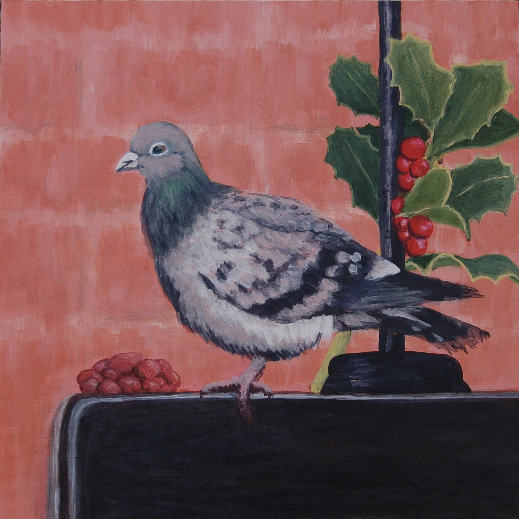 gifts for one-legged pidge 
12x12 inch acrylic on panel
