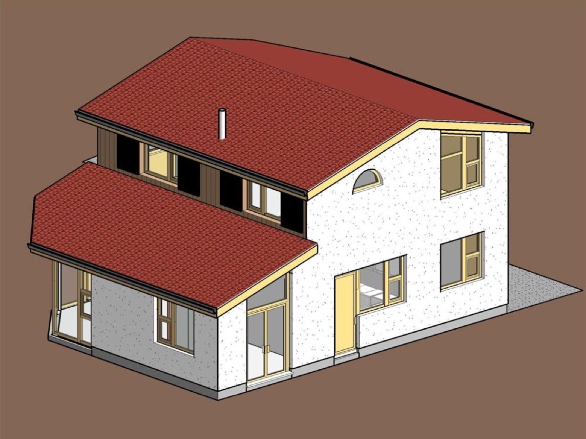 Architect Steven Dalving ecologisch nieuwbouwwoning Vorselaar 3D Revit tekening.jpeg