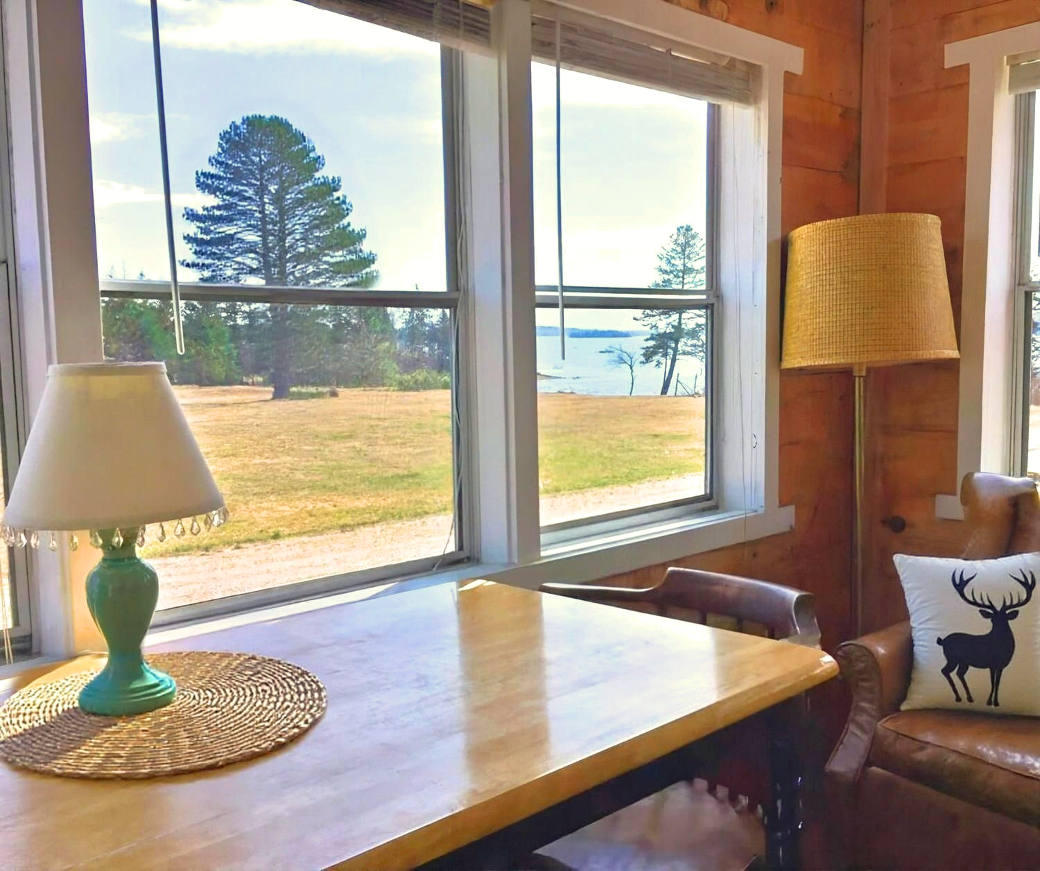 Rustic pet friendly waterfront cabins in Downeast Maine near Acadia