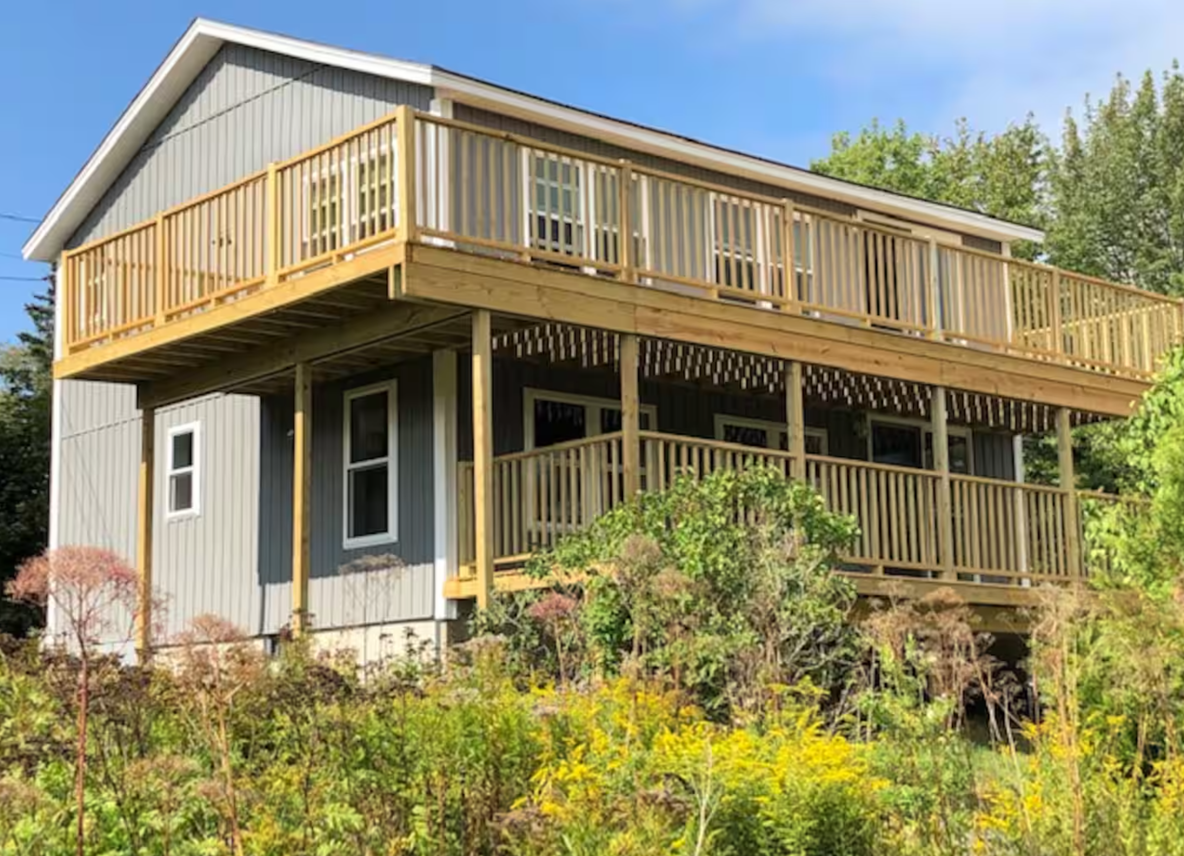 Elevated waterfront guest house near Acadia overlooking Taunton Bay in Sullivan Maine