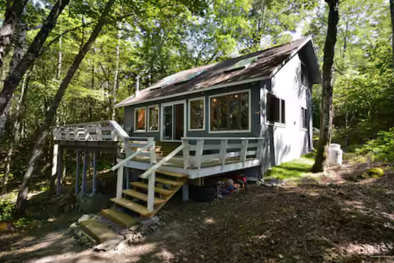 Waterfront cottage near Acadia with private cove and forested shoreline