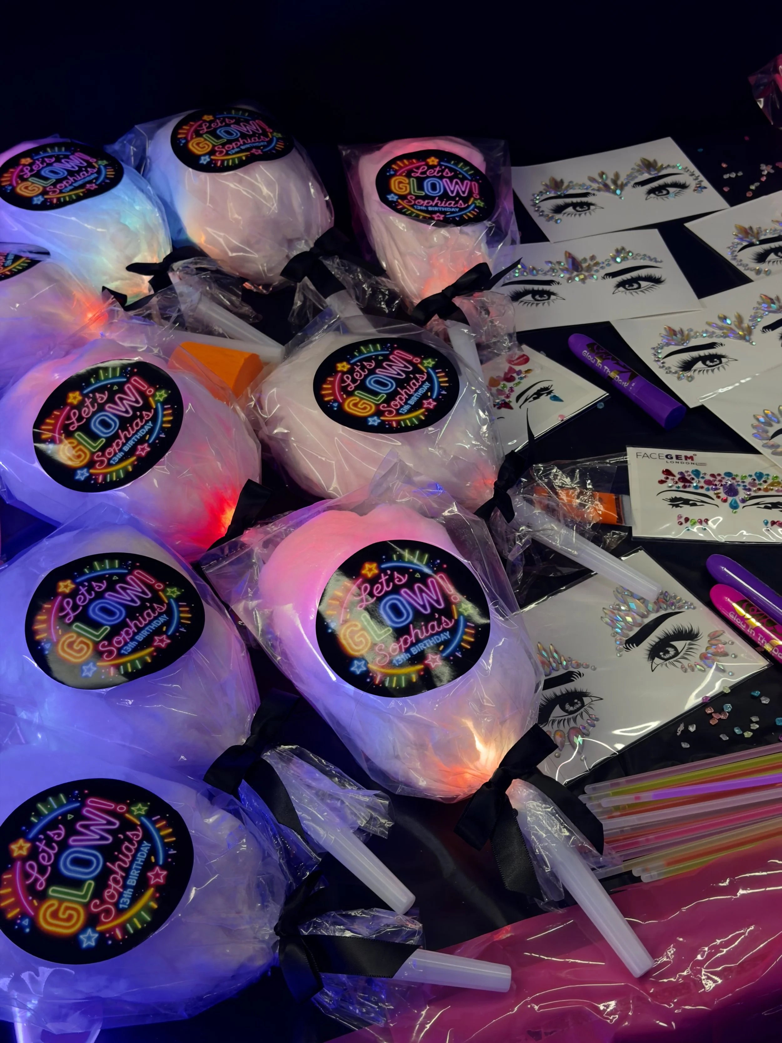 glowing candyfloss