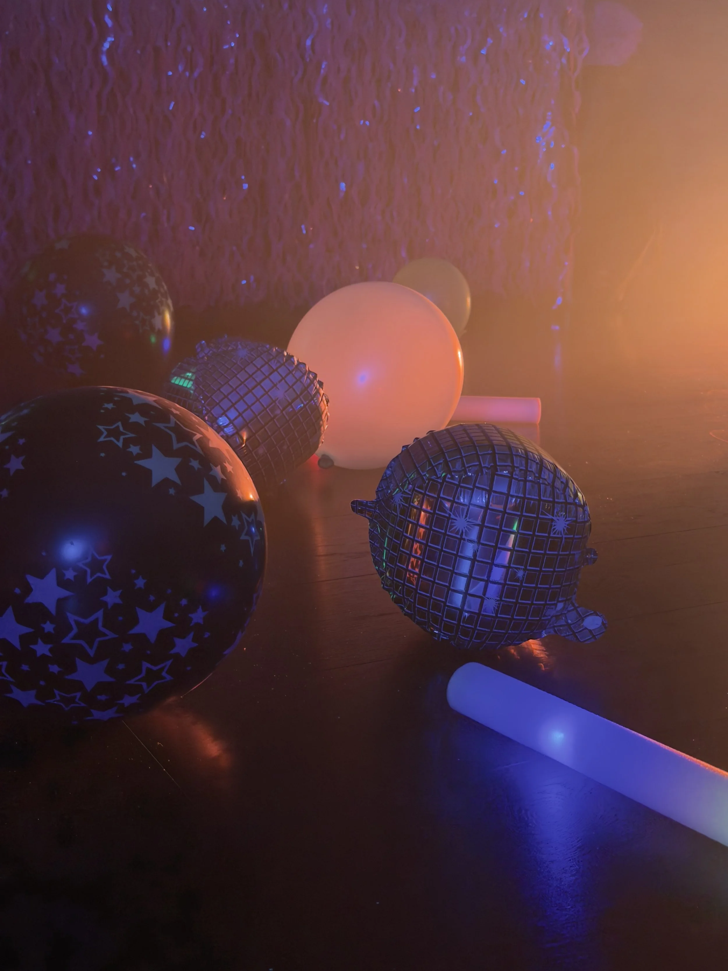foam sticks and balloons