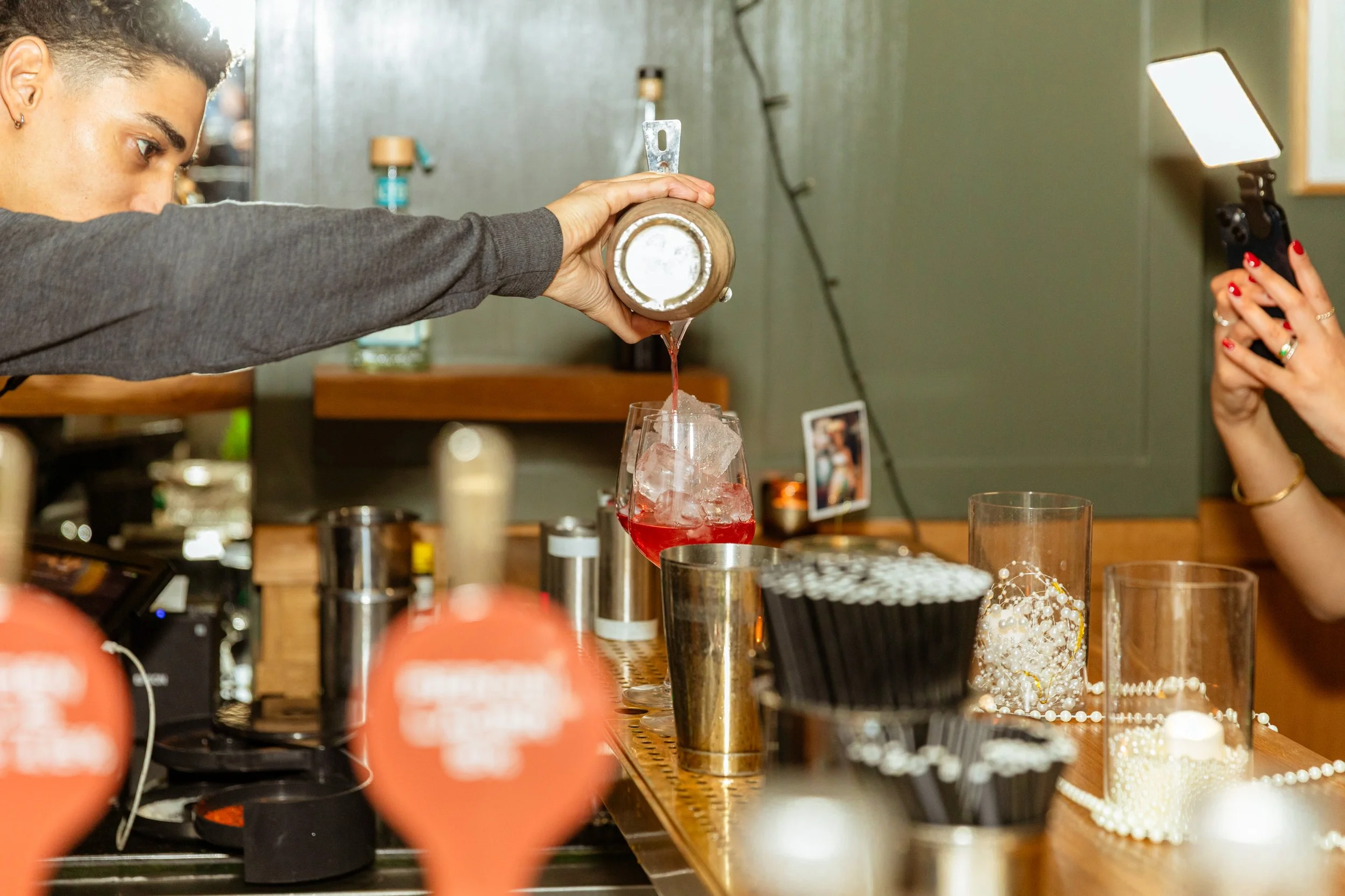 bar making being captured