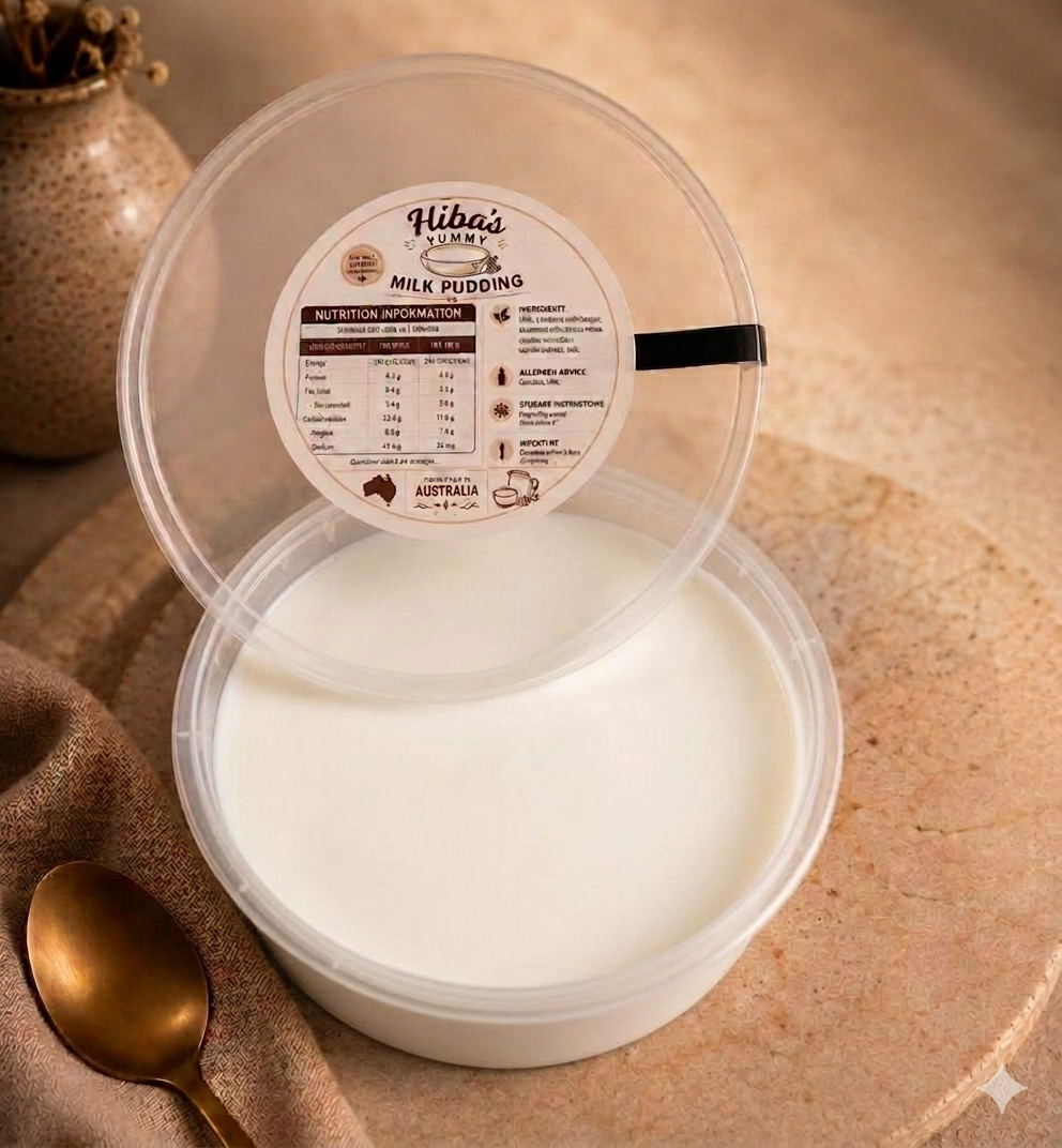 6 items of Hibas Milk Pudding with atar
