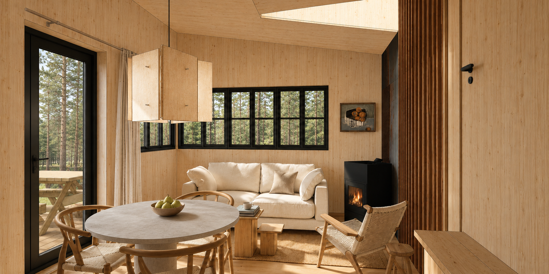 Studio Roxan interieur visual ontwerp houten boomhut met modern interieur luxury living.png