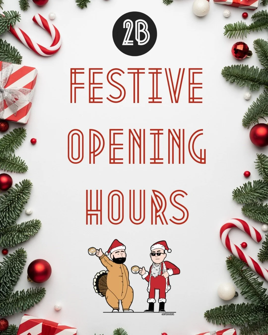 Hours for the festive period!