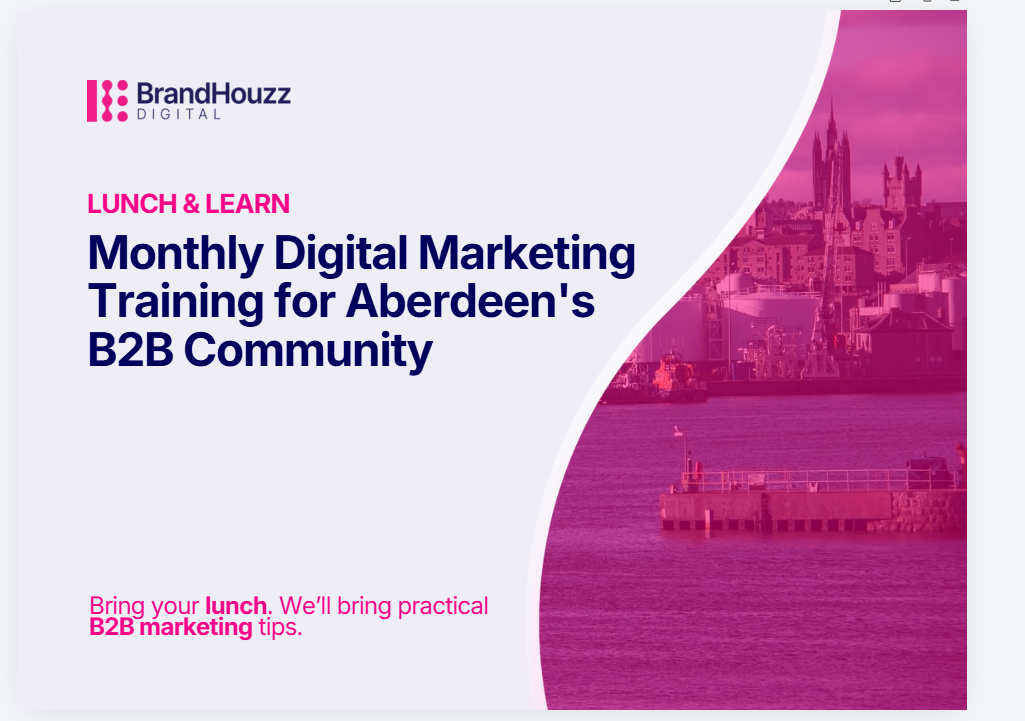 We're Launching Monthly Digital Marketing Training for Aberdeen's B2B Community