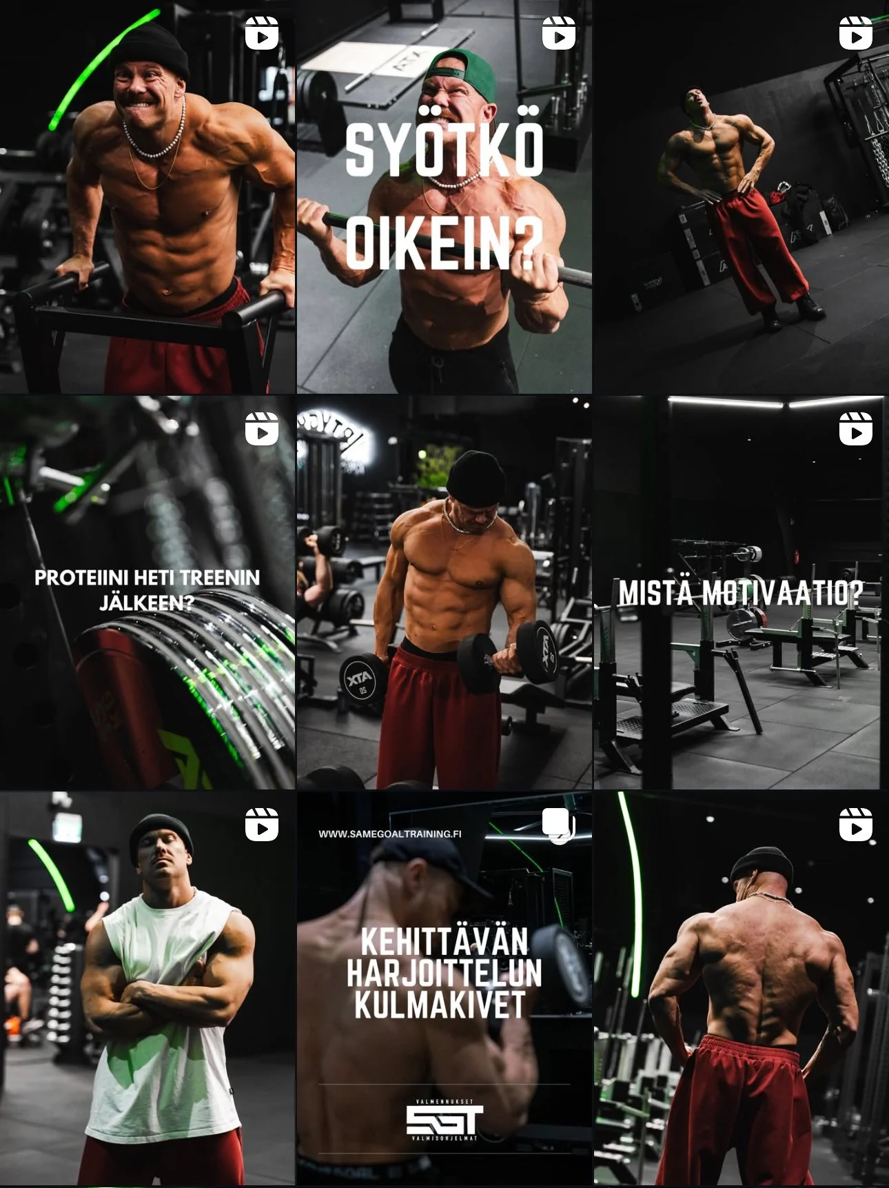 Same Goal Training Instagram feed ennen Namu Creationsin some-yhteistyötä