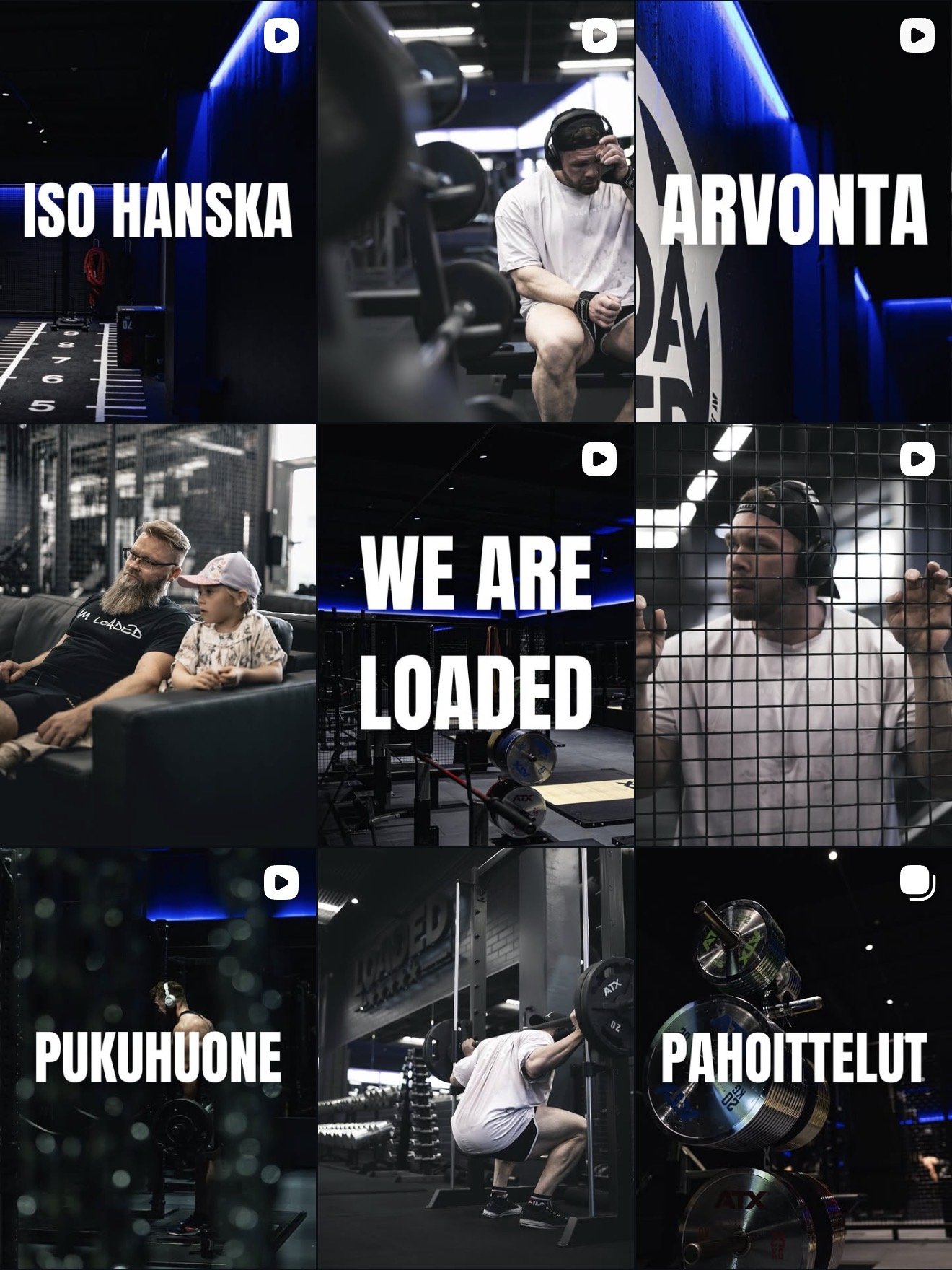 Loaded Gym Instagram feed Namu Creationsin some-yhteistyön jälkeen — yli 8 miljoonaa näyttökertaa