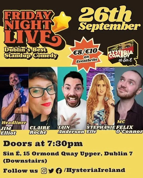 Excited to be gigging tomorrow @hysteriaireland with this fantastic lineup! 🥳 Ticket link in their bio ✨