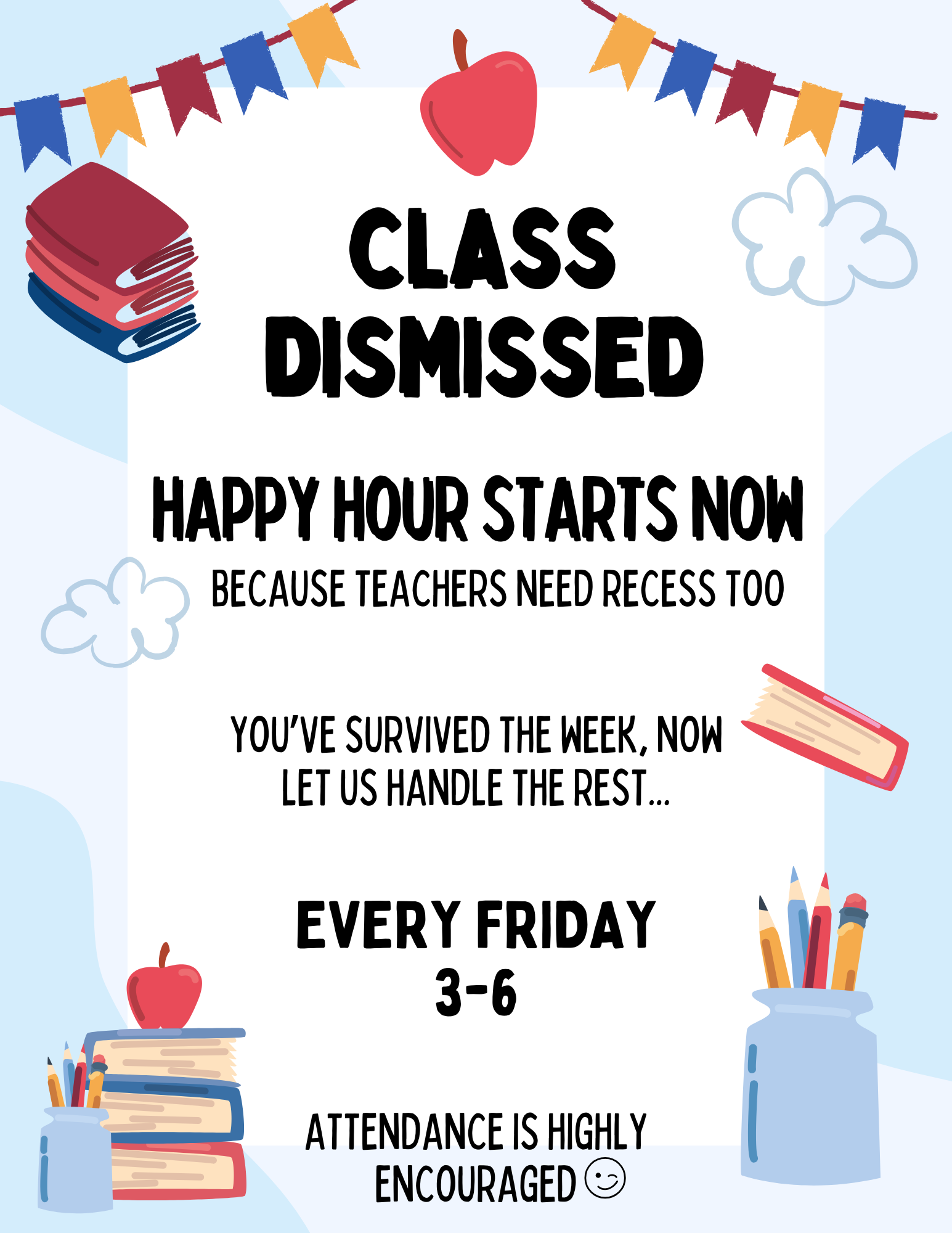 Gloria Sports & Spirits - Teacher Happy Hour